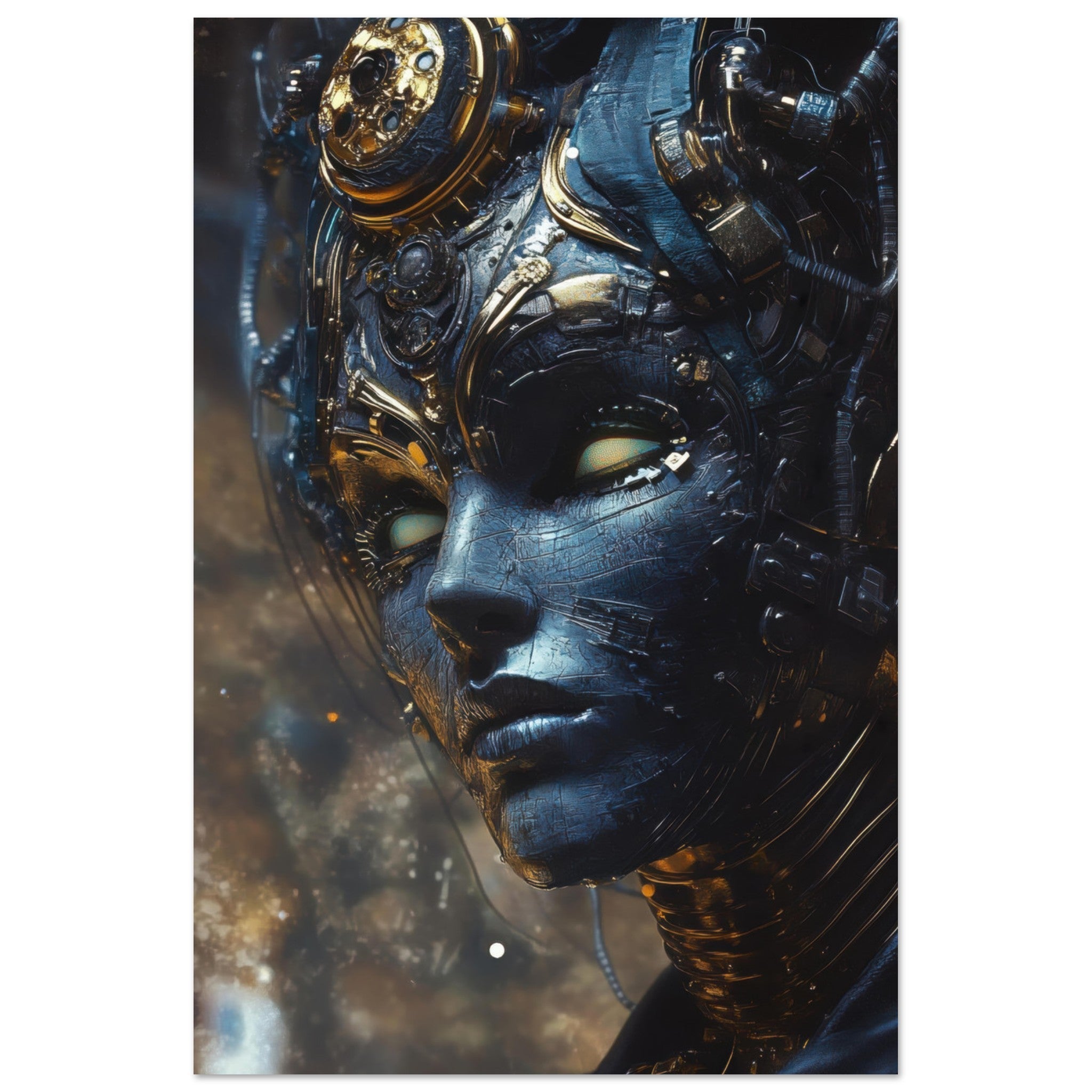 Fine Art Poster Portrait - The Cybernetic Dukes Masquerade A lavish master 2 - Shop Ai Art WebShop - Digital Art online Store
