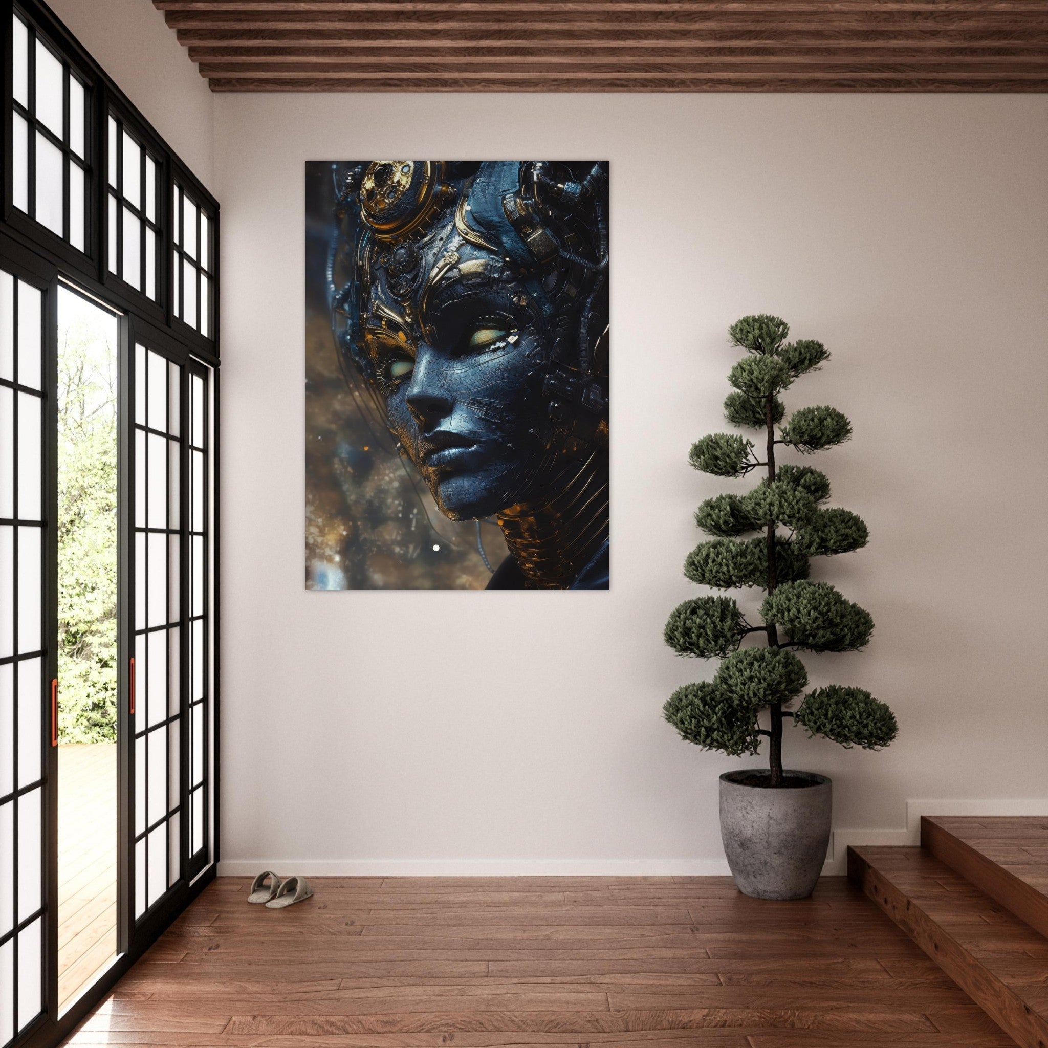 Fine Art Poster Portrait - The Cybernetic Dukes Masquerade A lavish master 2 - Shop Ai Art WebShop - Digital Art online Store
