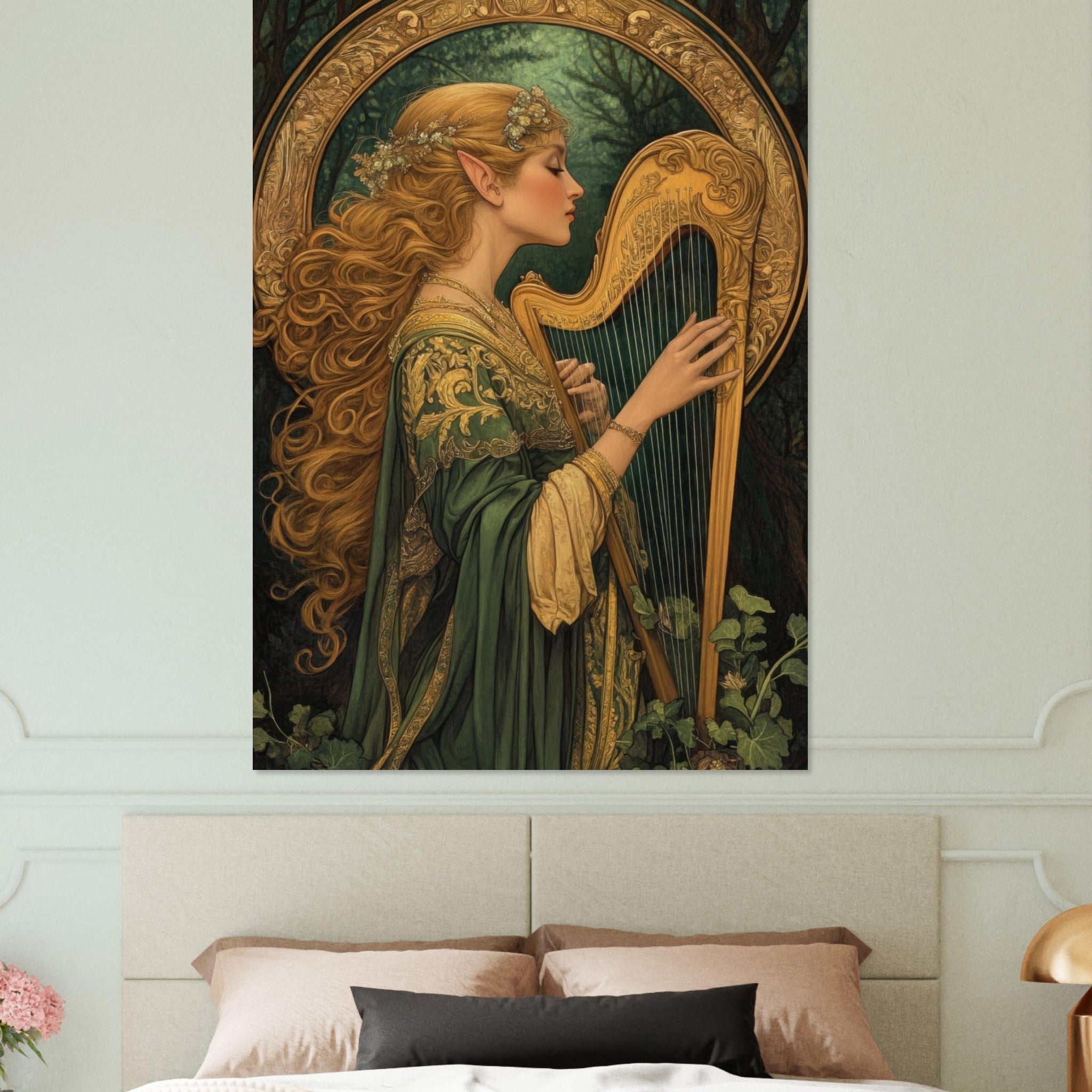 Fine Art Poster Portrait - The Enchanted Minstrel of the Fae Court Art You 4 - Shop Ai Art WebShop - Digital Art online Store