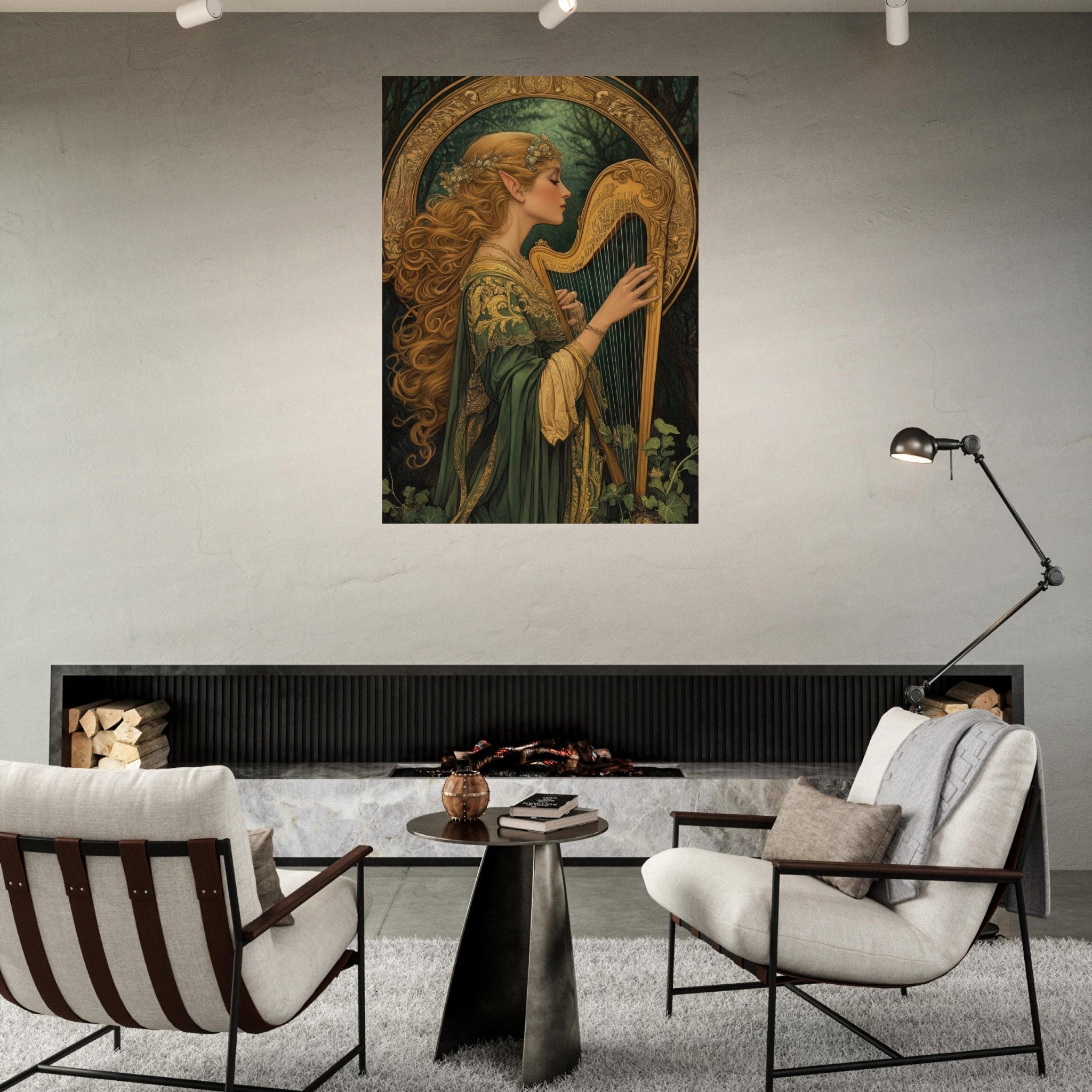 Fine Art Poster Portrait - The Enchanted Minstrel of the Fae Court Art You 4 - Shop Ai Art WebShop - Digital Art online Store