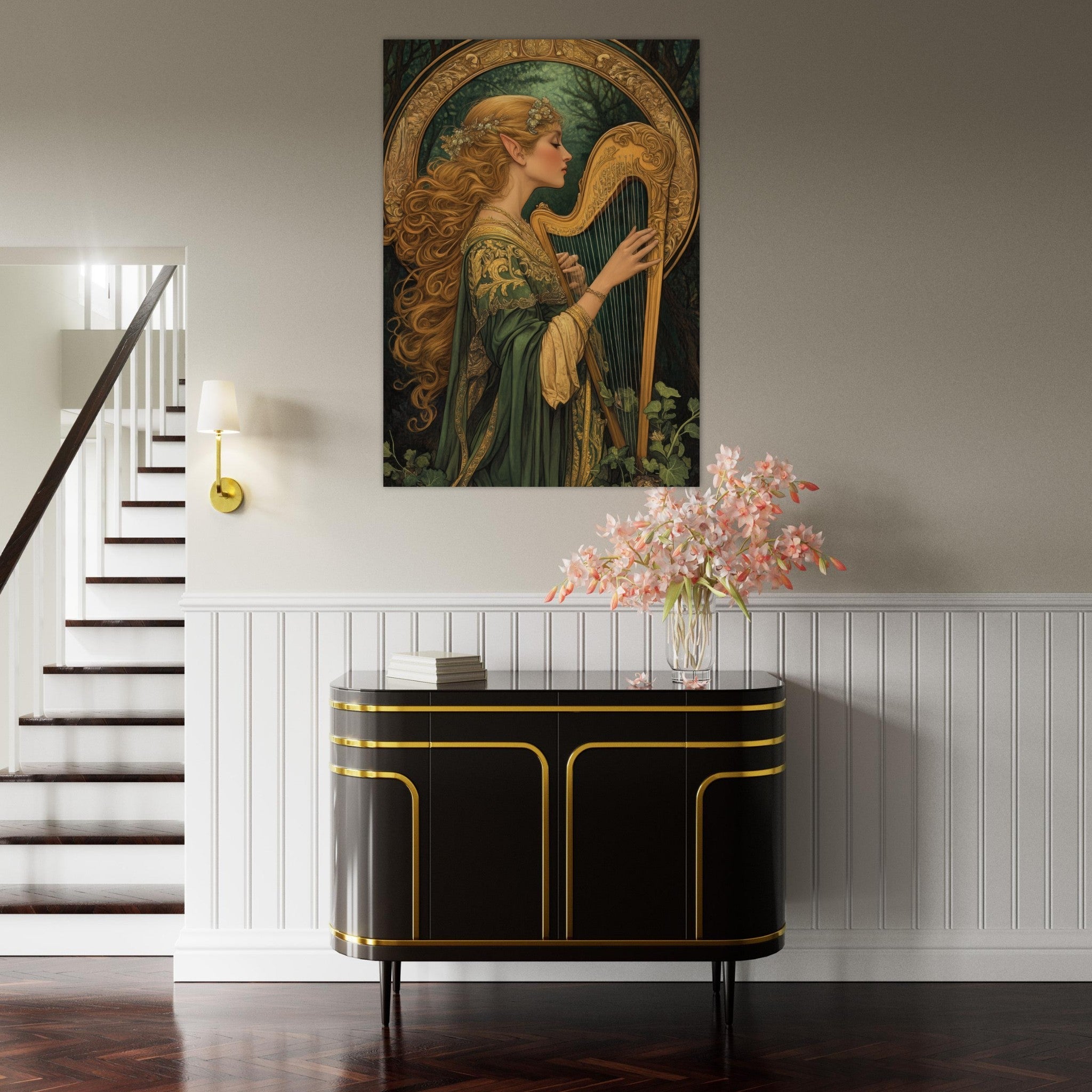 Fine Art Poster Portrait - The Enchanted Minstrel of the Fae Court Art You 4 - Shop Ai Art WebShop - Digital Art online Store