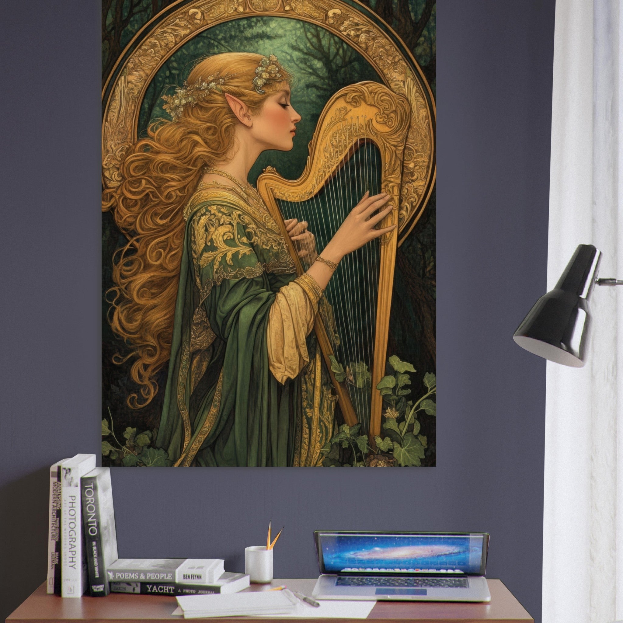 Fine Art Poster Portrait - The Enchanted Minstrel of the Fae Court Art You 4 - Shop Ai Art WebShop - Digital Art online Store