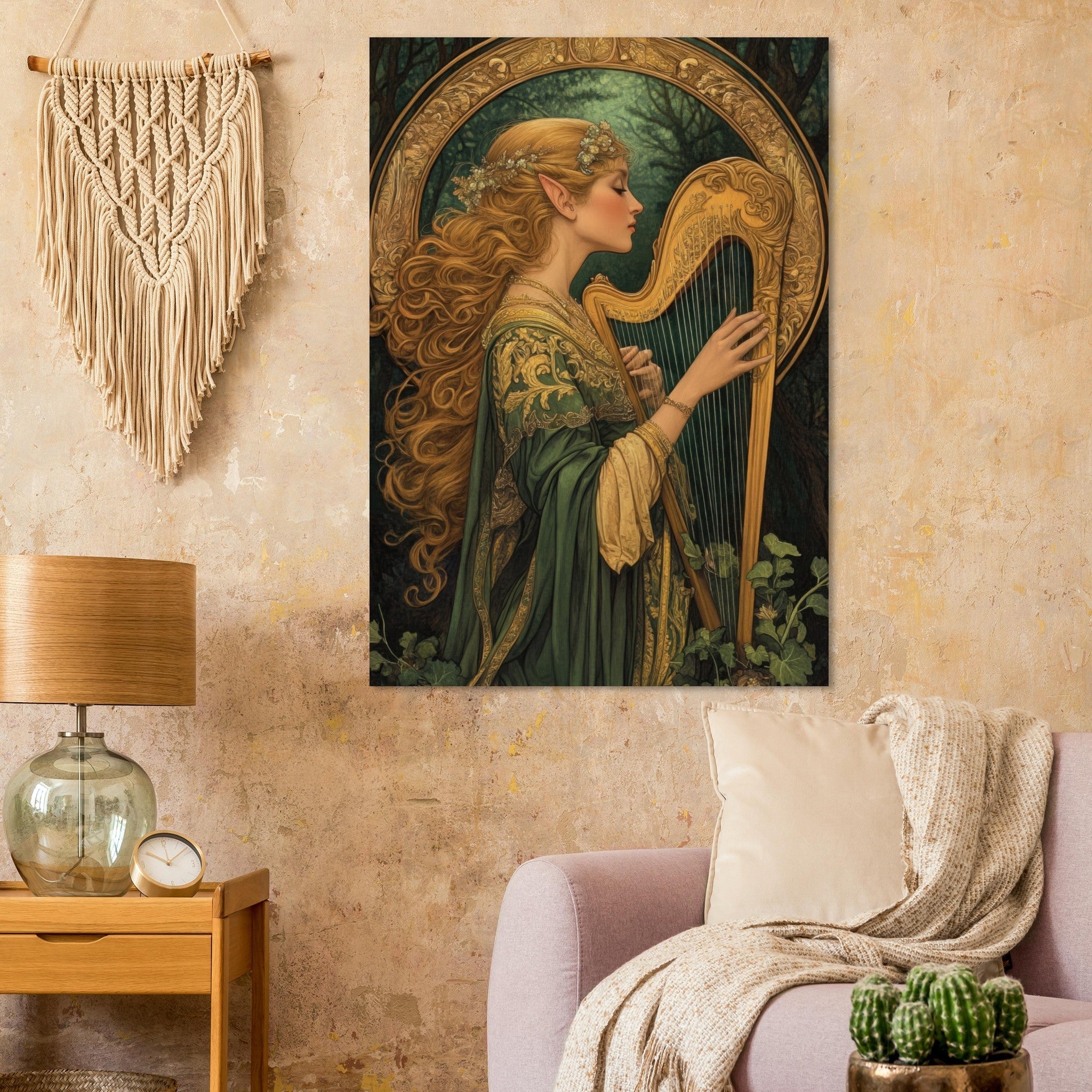 Fine Art Poster Portrait - The Enchanted Minstrel of the Fae Court Art You 4 - Shop Ai Art WebShop - Digital Art online Store