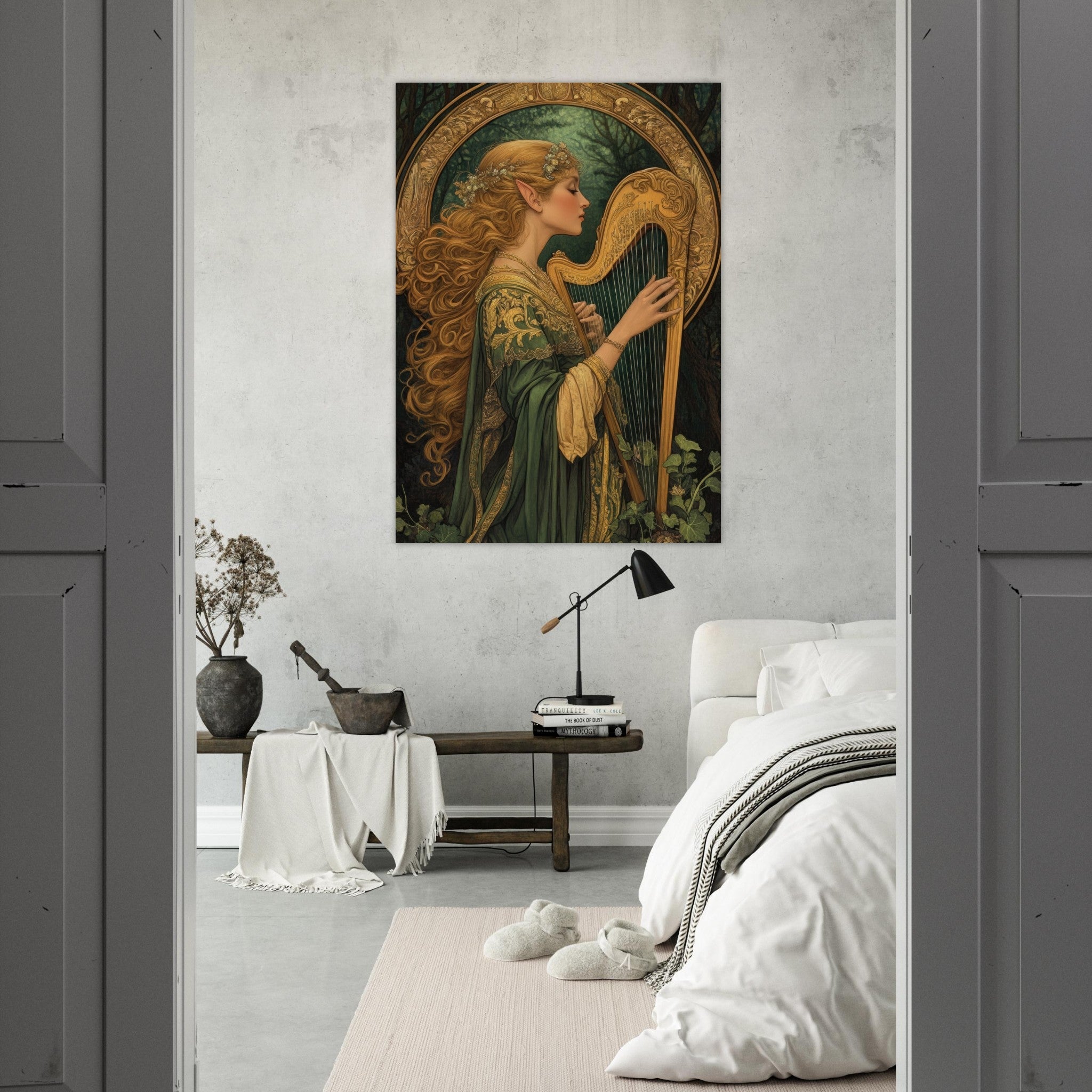 Fine Art Poster Portrait - The Enchanted Minstrel of the Fae Court Art You 4 - Shop Ai Art WebShop - Digital Art online Store