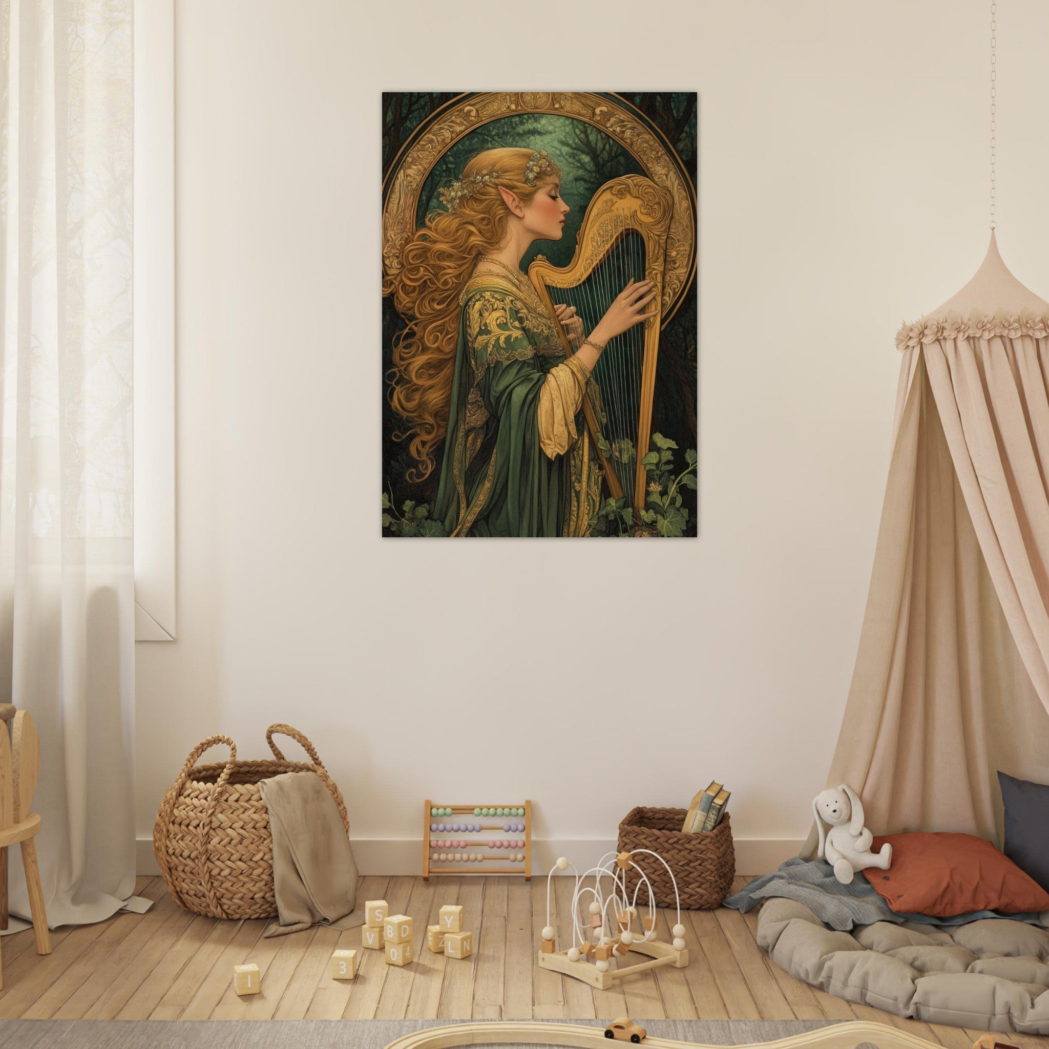 Fine Art Poster Portrait - The Enchanted Minstrel of the Fae Court Art You 4 - Shop Ai Art WebShop - Digital Art online Store