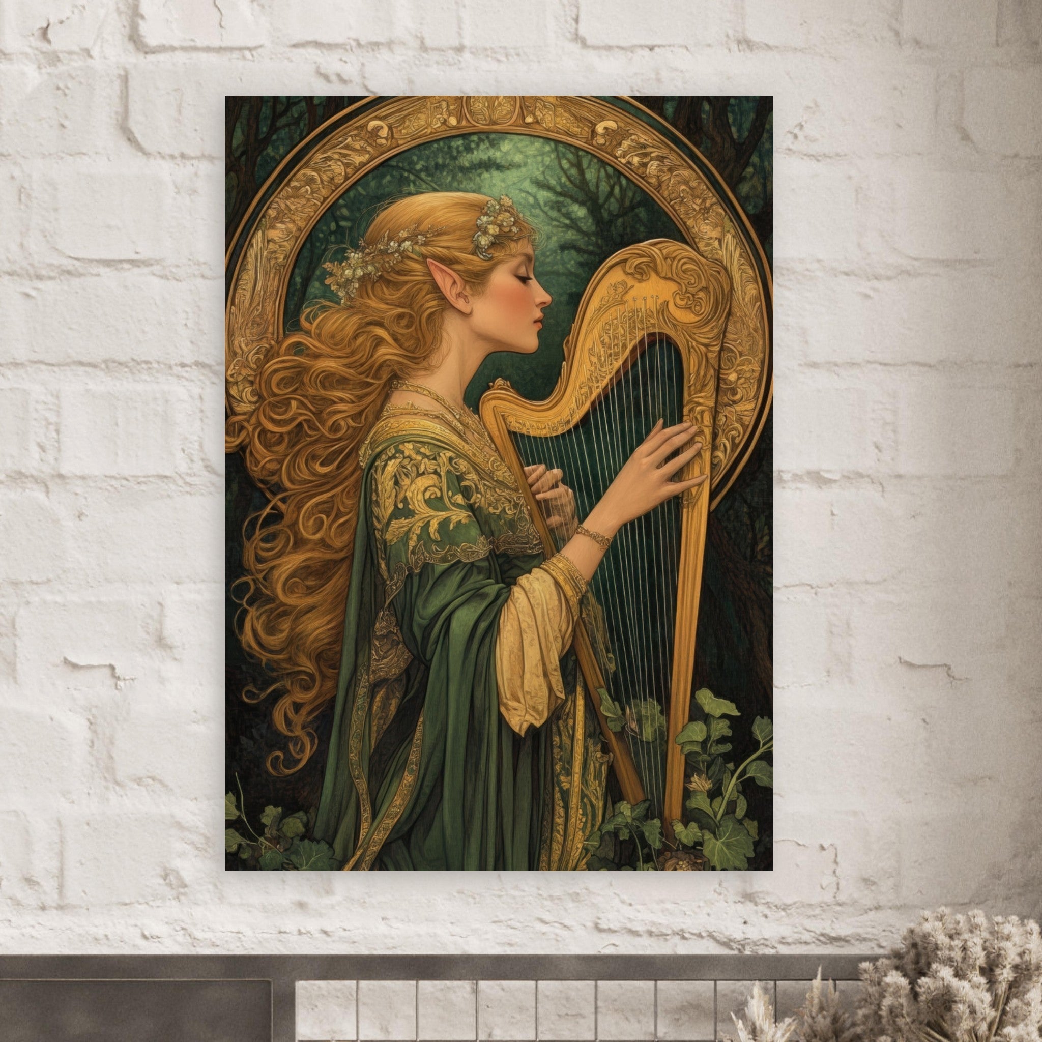 Fine Art Poster Portrait - The Enchanted Minstrel of the Fae Court Art You 4 - Shop Ai Art WebShop - Digital Art online Store