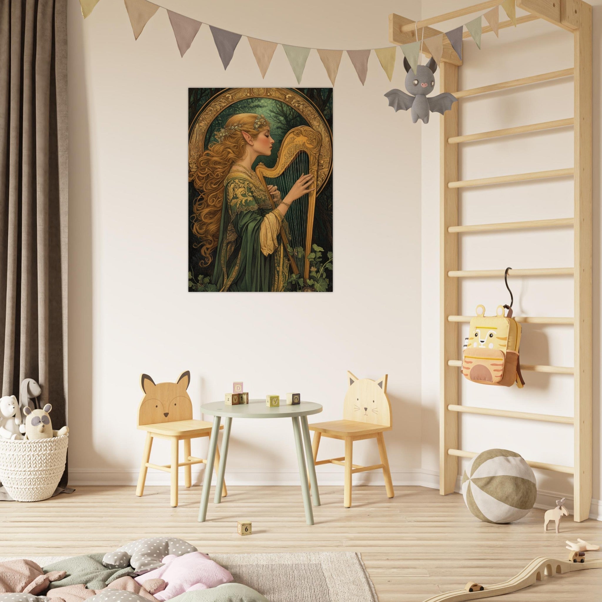 Fine Art Poster Portrait - The Enchanted Minstrel of the Fae Court Art You 4 - Shop Ai Art WebShop - Digital Art online Store