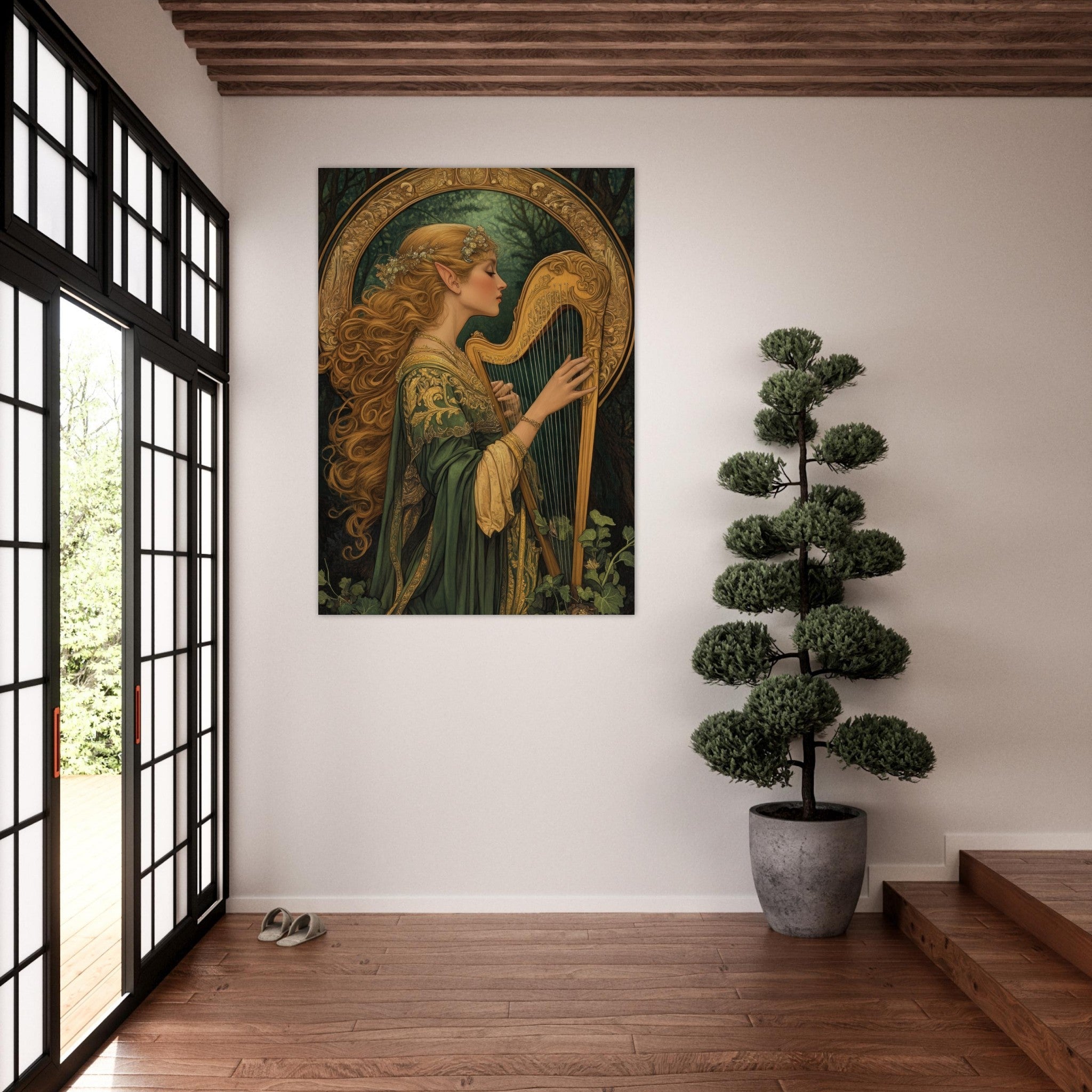 Fine Art Poster Portrait - The Enchanted Minstrel of the Fae Court Art You 4 - Shop Ai Art WebShop - Digital Art online Store