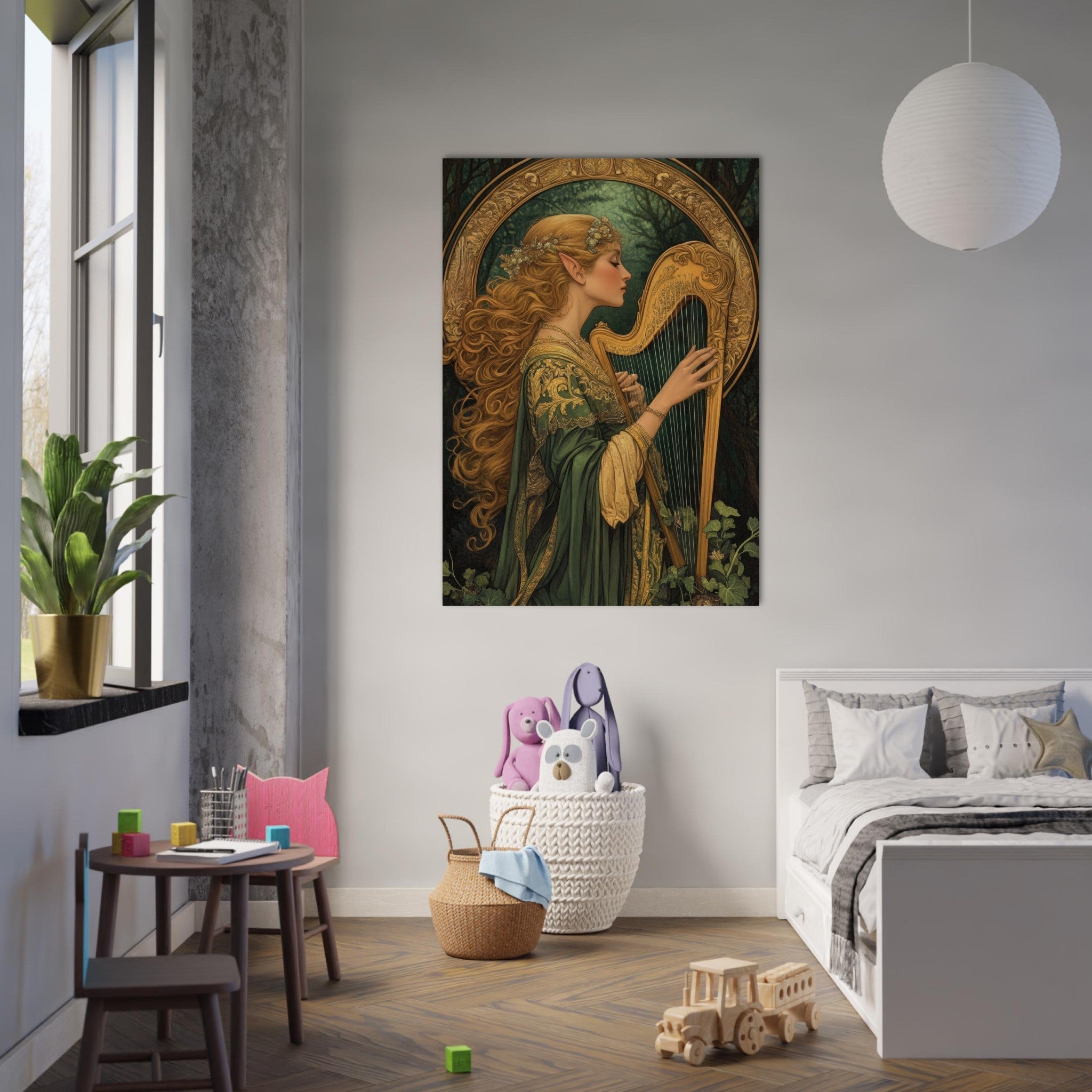Fine Art Poster Portrait - The Enchanted Minstrel of the Fae Court Art You 4 - Shop Ai Art WebShop - Digital Art online Store