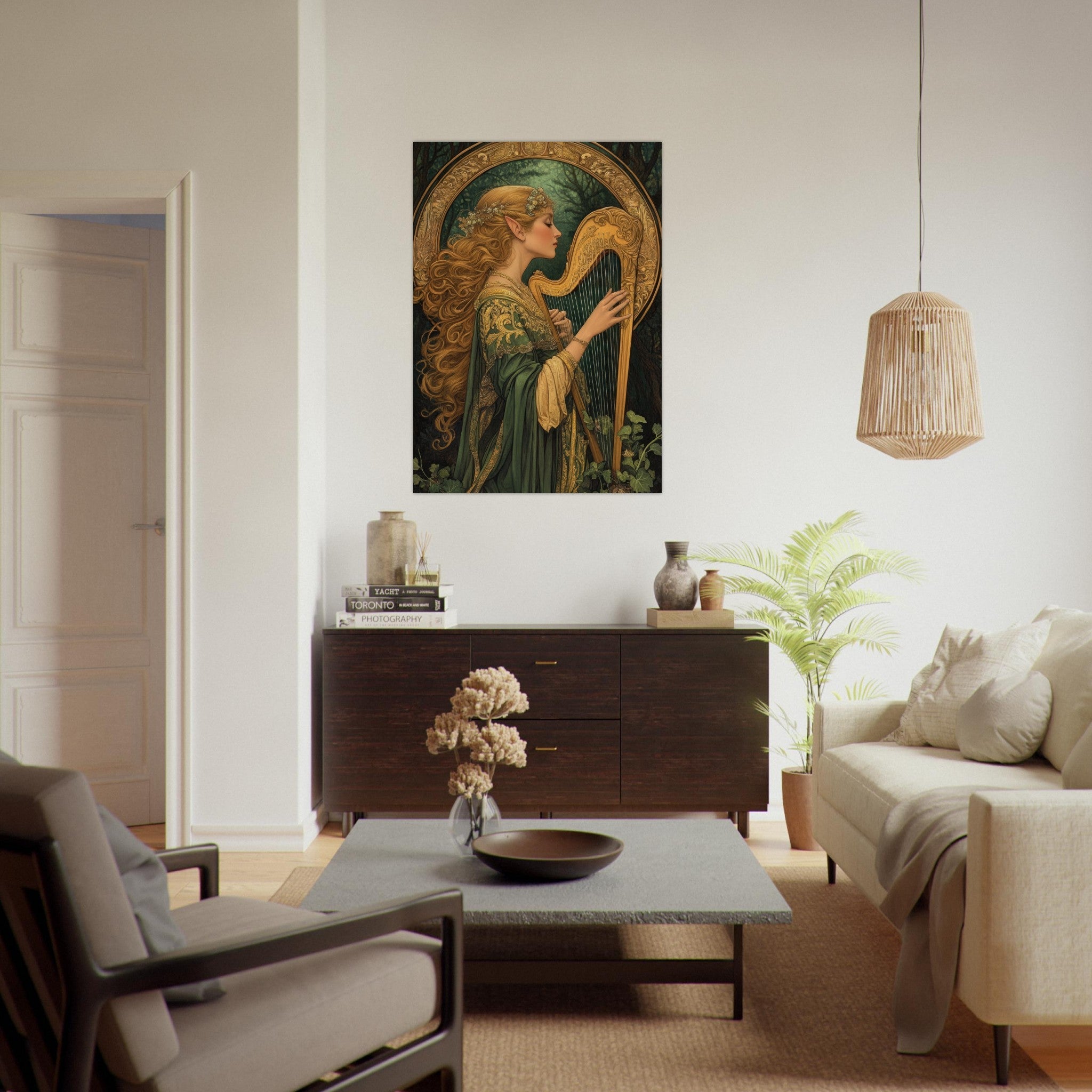 Fine Art Poster Portrait - The Enchanted Minstrel of the Fae Court Art You 4 - Shop Ai Art WebShop - Digital Art online Store