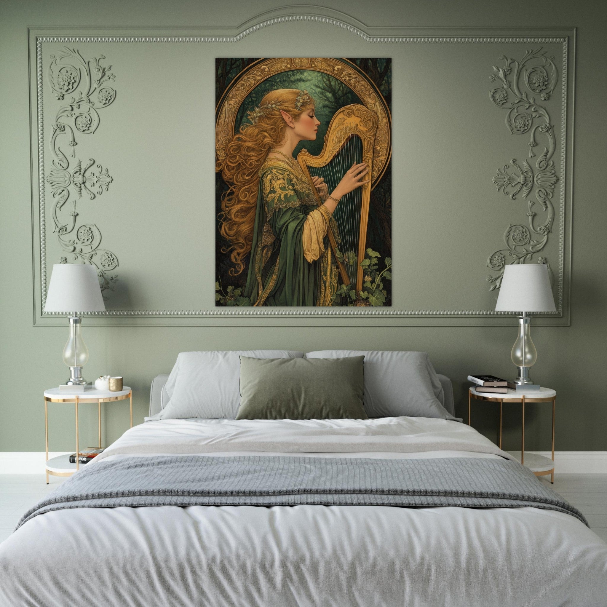 Fine Art Poster Portrait - The Enchanted Minstrel of the Fae Court Art You 4 - Shop Ai Art WebShop - Digital Art online Store