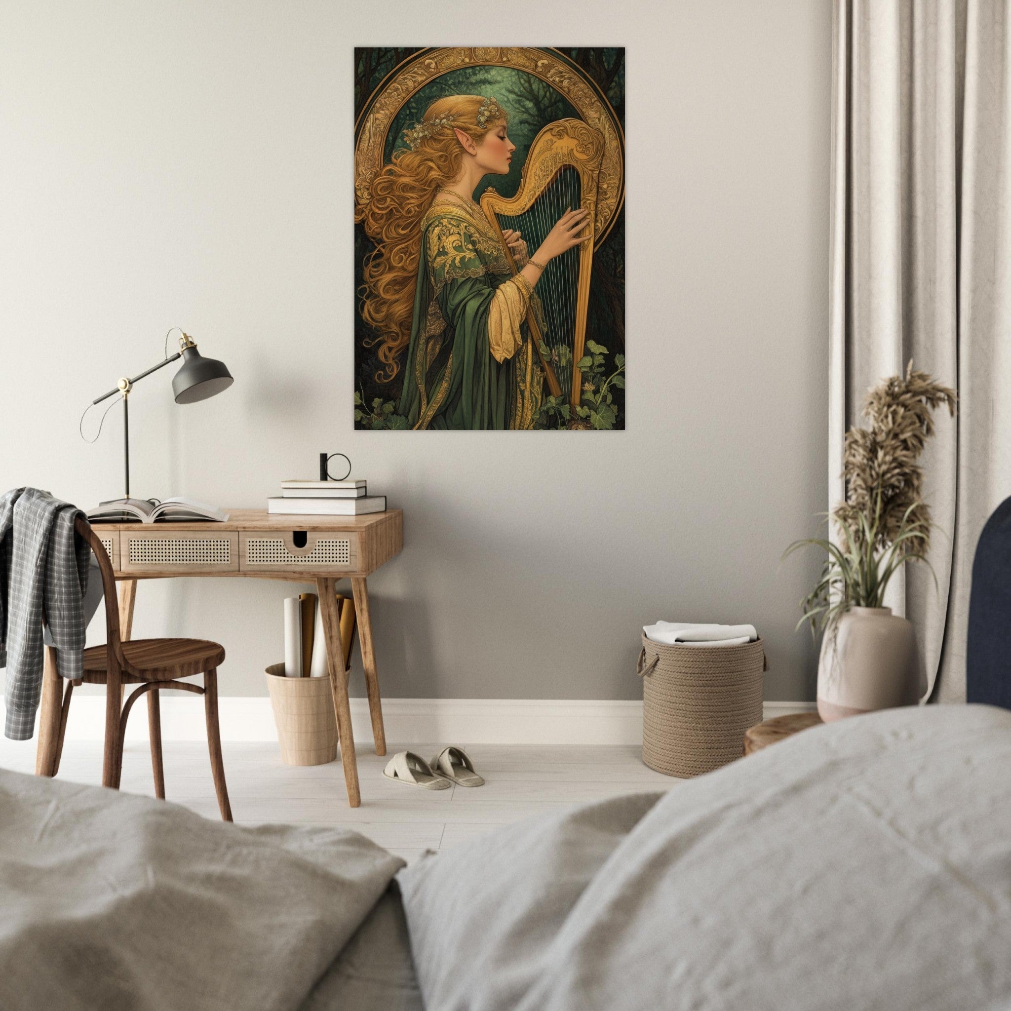 Fine Art Poster Portrait - The Enchanted Minstrel of the Fae Court Art You 4 - Shop Ai Art WebShop - Digital Art online Store