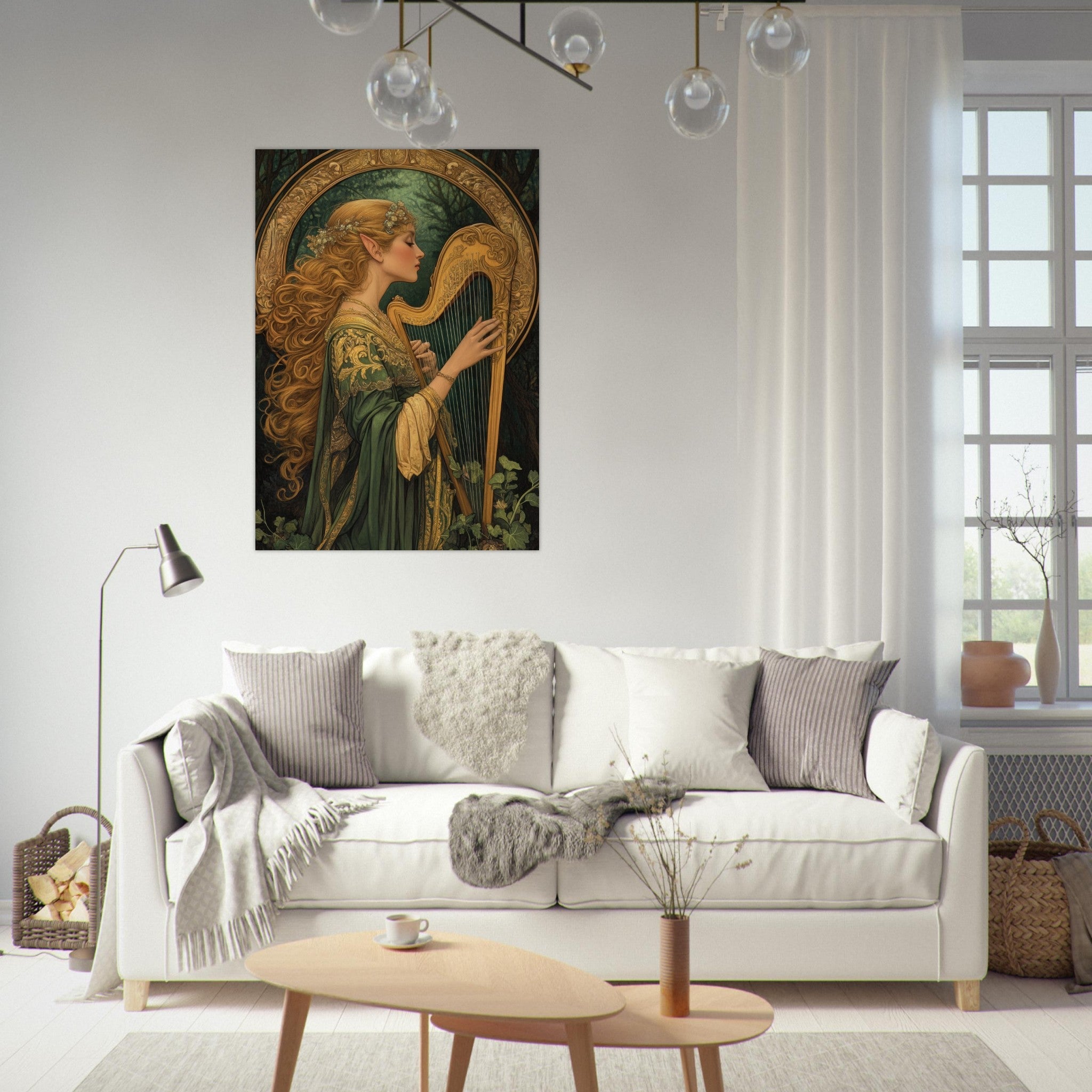 Fine Art Poster Portrait - The Enchanted Minstrel of the Fae Court Art You 4 - Shop Ai Art WebShop - Digital Art online Store