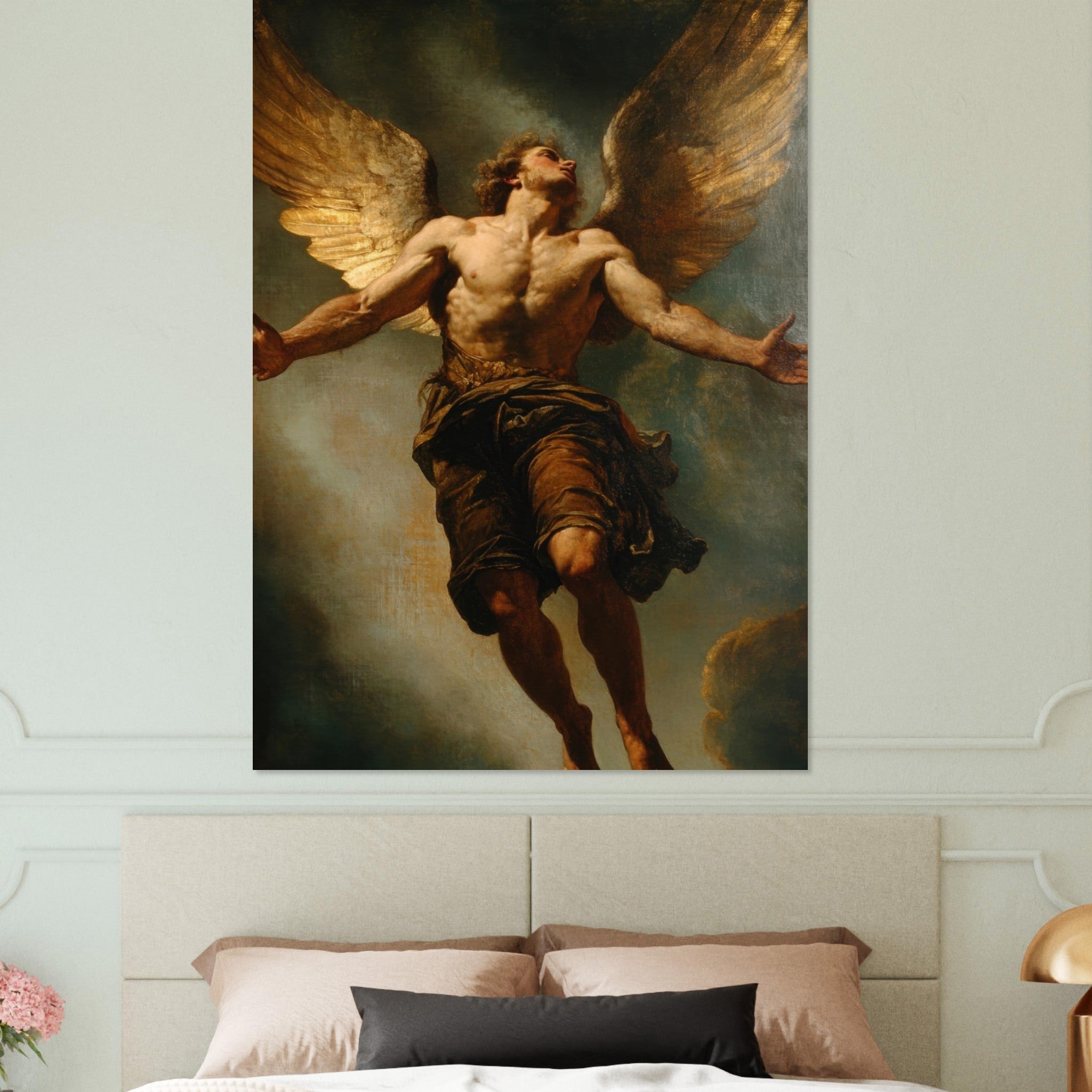 Fine Art Poster Portrait - The Fallen Angels Descent Baroque Mythological 3 - Shop Ai Art WebShop - Digital Art online Store