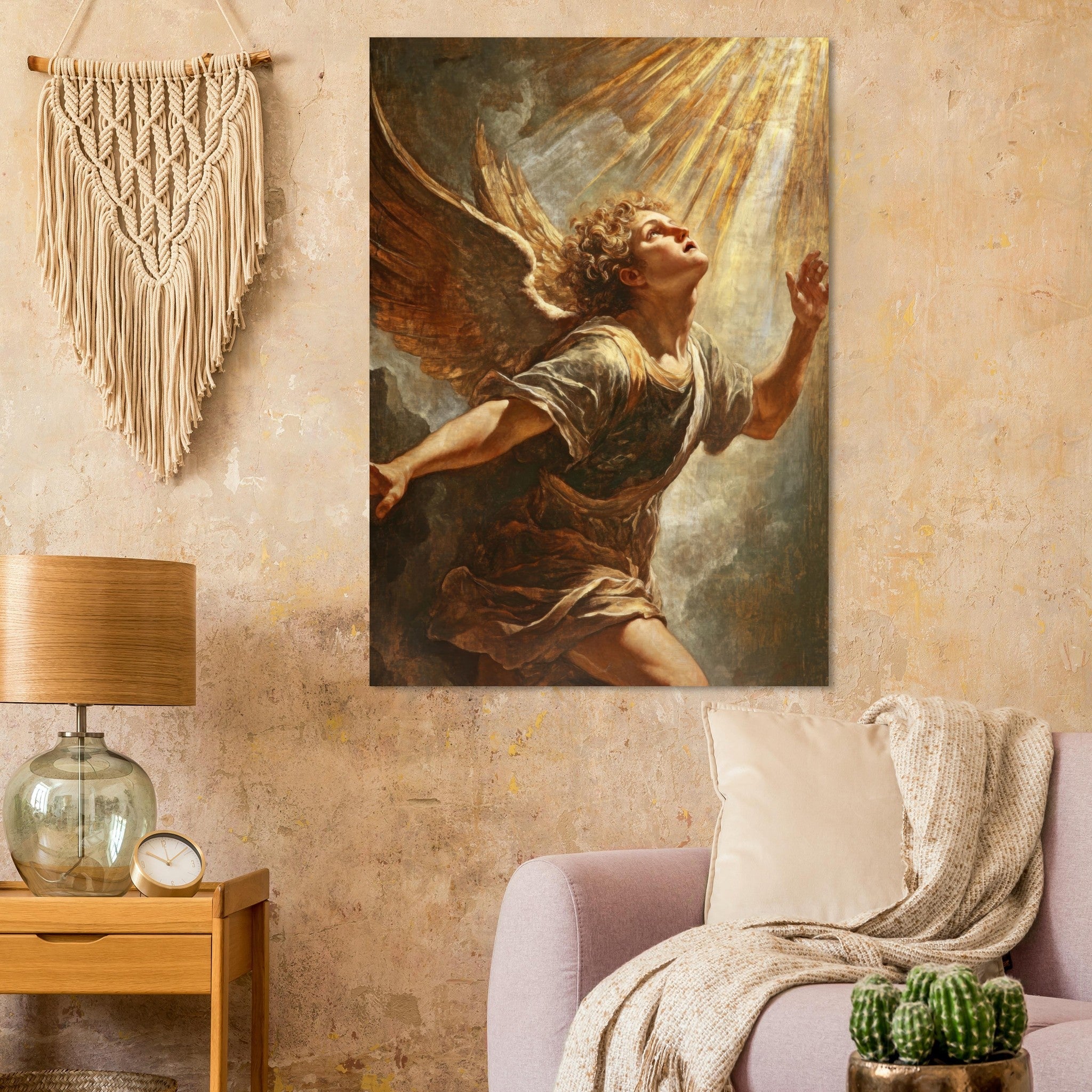 Fine Art Poster Portrait - The Fallen Angels Descent Baroque Mythological 4 - Shop Ai Art WebShop - Digital Art online Store