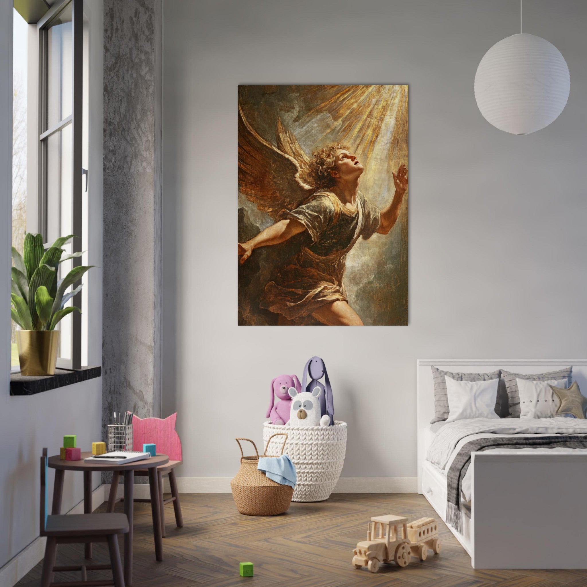 Fine Art Poster Portrait - The Fallen Angels Descent Baroque Mythological 4 - Shop Ai Art WebShop - Digital Art online Store