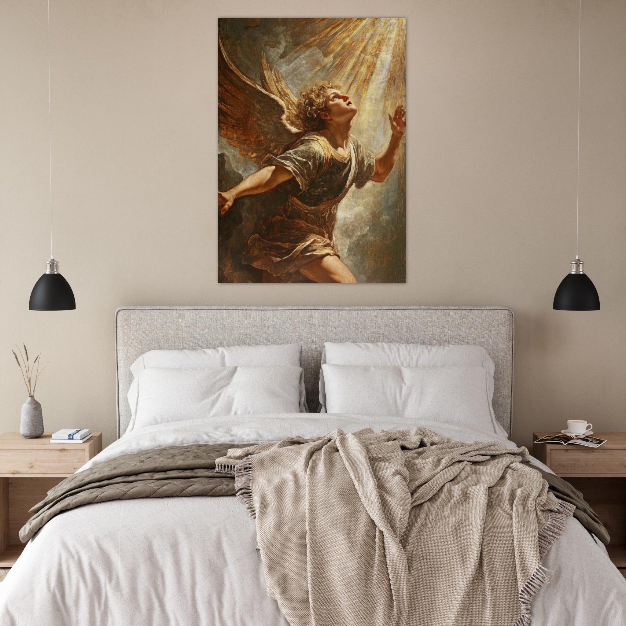Fine Art Poster Portrait - The Fallen Angels Descent Baroque Mythological 4 - Shop Ai Art WebShop - Digital Art online Store