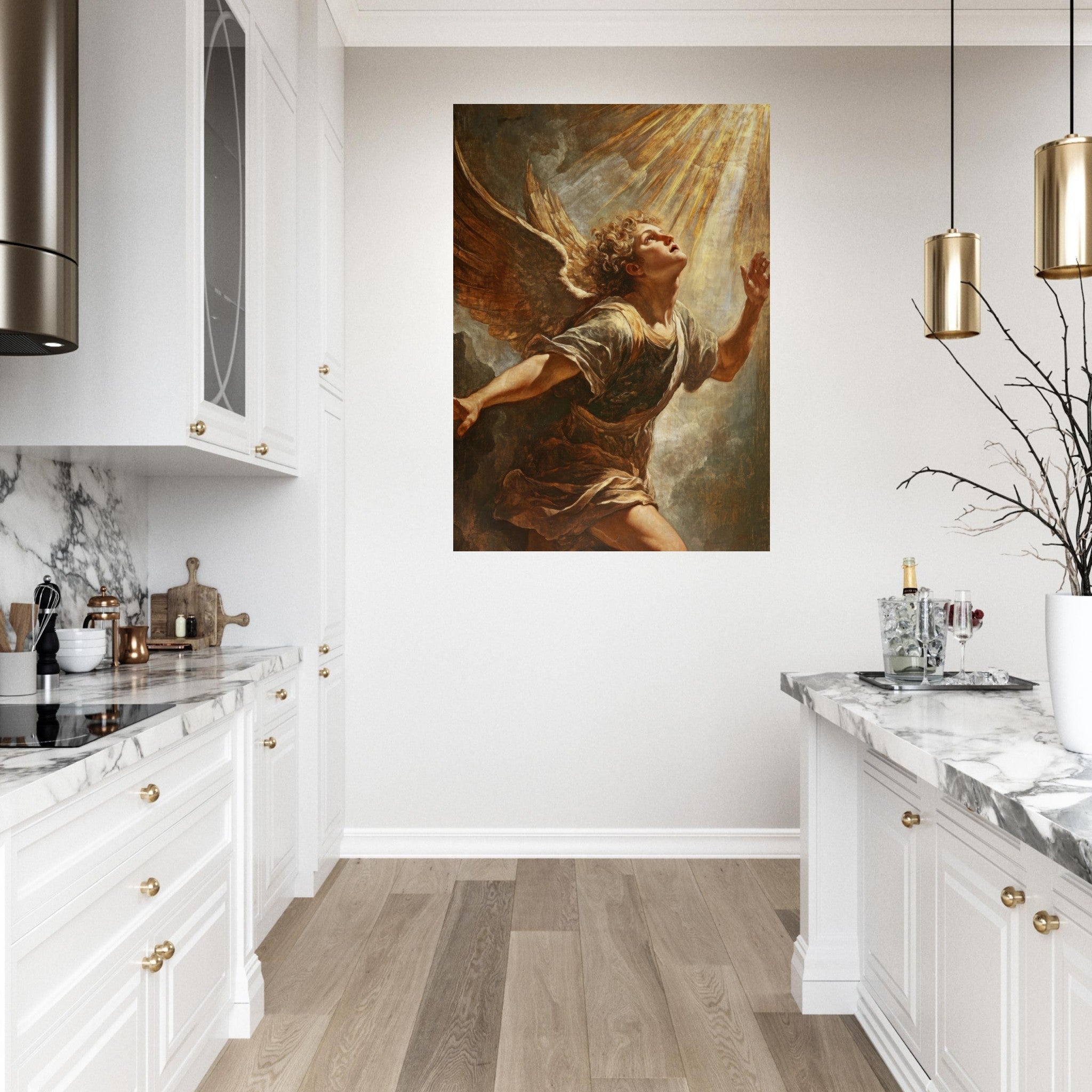 Fine Art Poster Portrait - The Fallen Angels Descent Baroque Mythological 4 - Shop Ai Art WebShop - Digital Art online Store