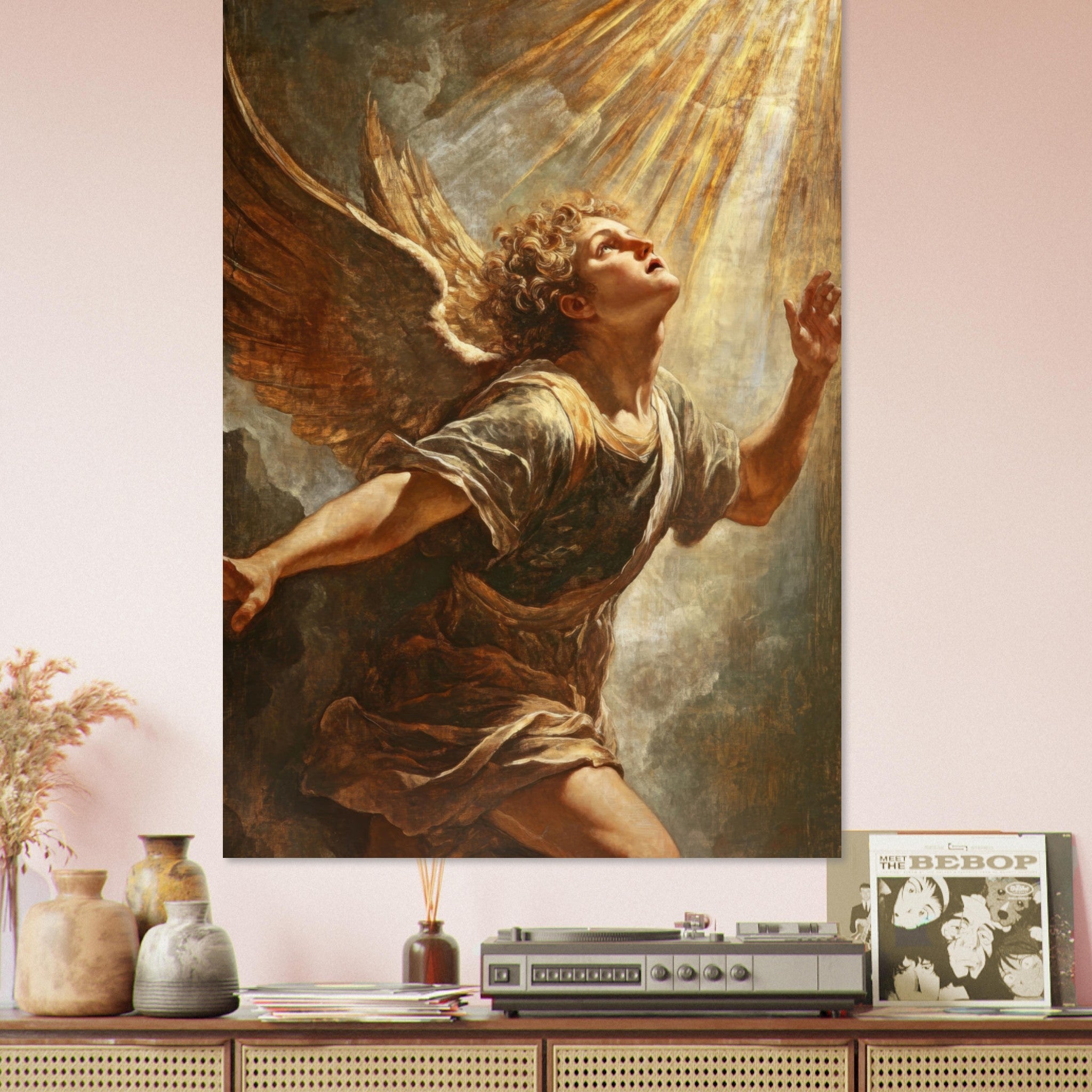 Fine Art Poster Portrait - The Fallen Angels Descent Baroque Mythological 4 - Shop Ai Art WebShop - Digital Art online Store