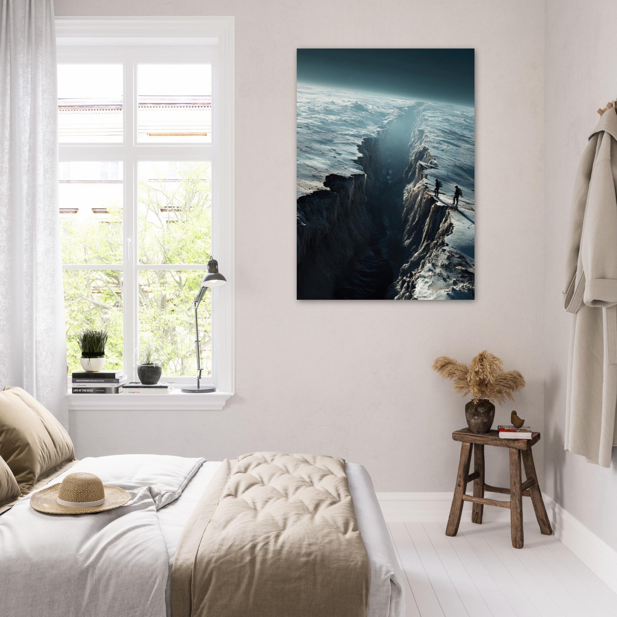 Fine Art Poster Portrait - The Frozen Wasteland of Europa An expedition tea - Shop Ai Art WebShop - Digital Art online Store