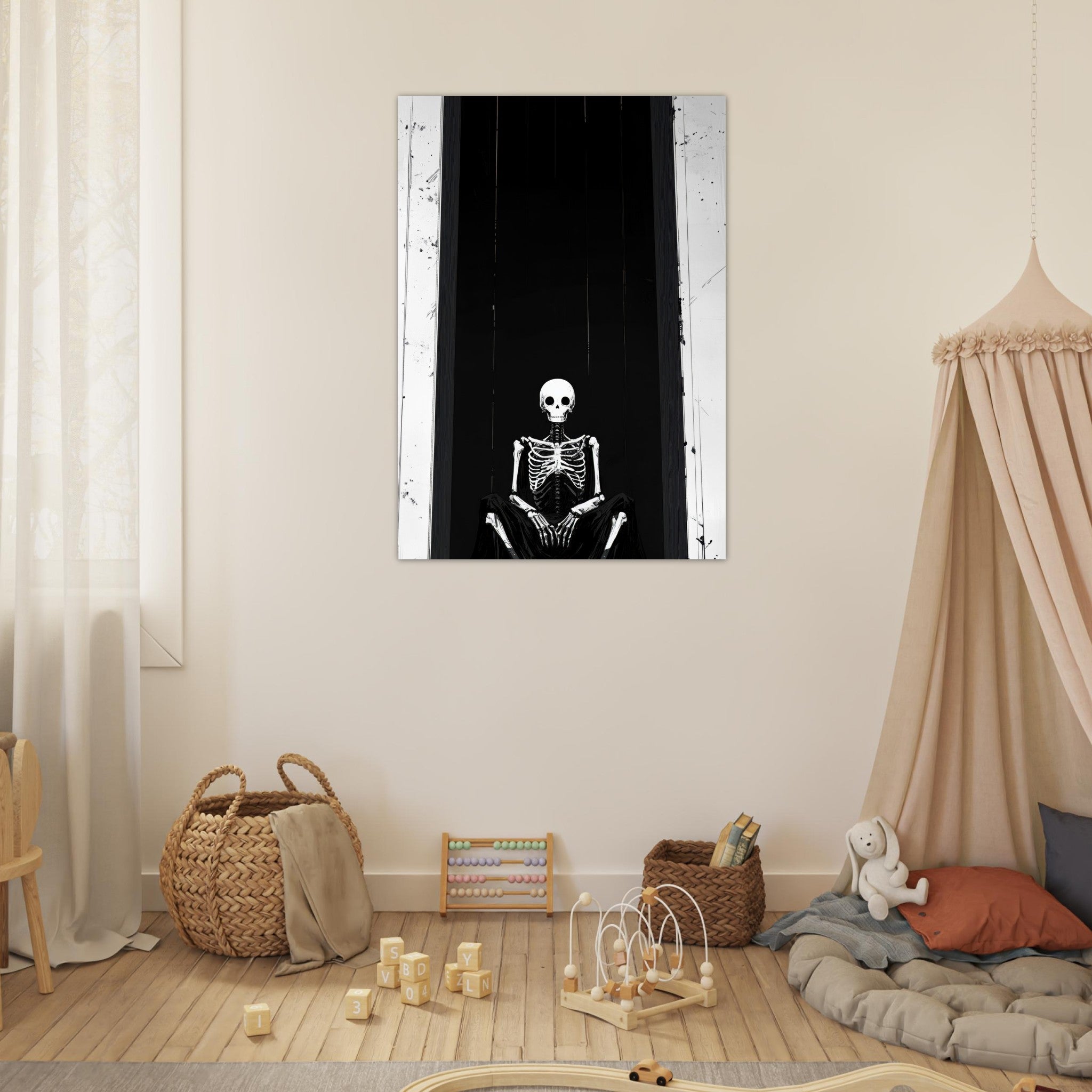 Fine Art Poster Portrait - The Hollow King A haunting minimalist piece feat - Shop Ai Art WebShop - Digital Art online Store