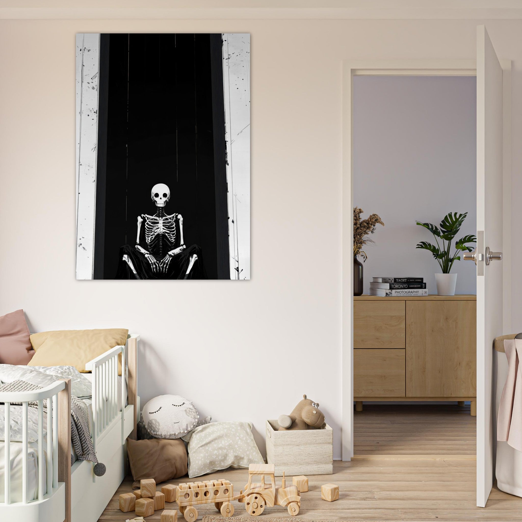 Fine Art Poster Portrait - The Hollow King A haunting minimalist piece feat - Shop Ai Art WebShop - Digital Art online Store