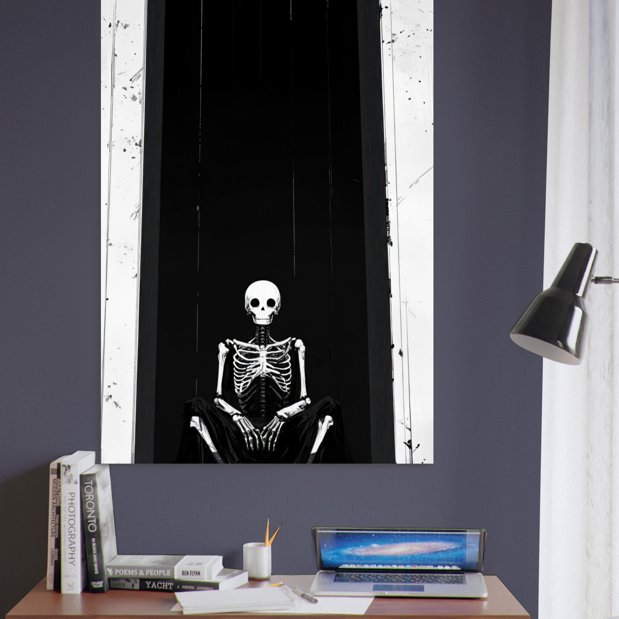 Fine Art Poster Portrait - The Hollow King A haunting minimalist piece feat - Shop Ai Art WebShop - Digital Art online Store