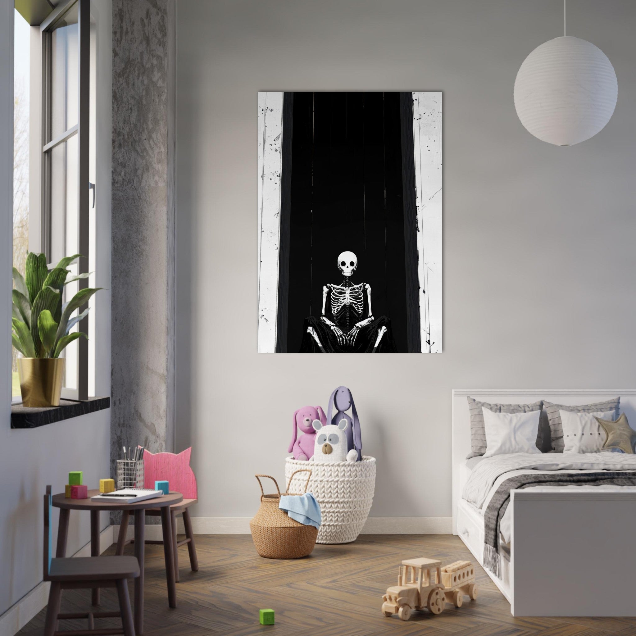 Fine Art Poster Portrait - The Hollow King A haunting minimalist piece feat - Shop Ai Art WebShop - Digital Art online Store