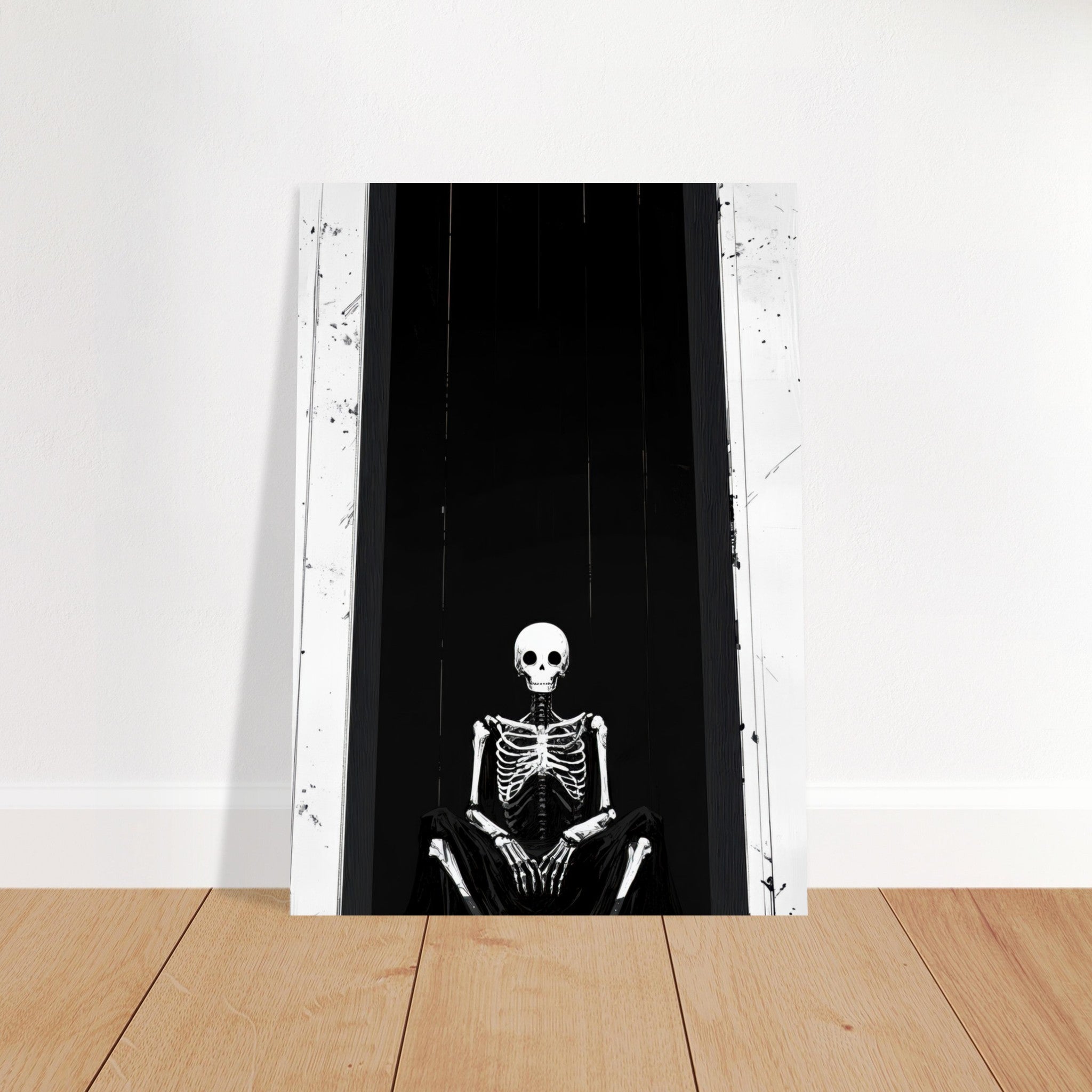Fine Art Poster Portrait - The Hollow King A haunting minimalist piece feat - Shop Ai Art WebShop - Digital Art online Store