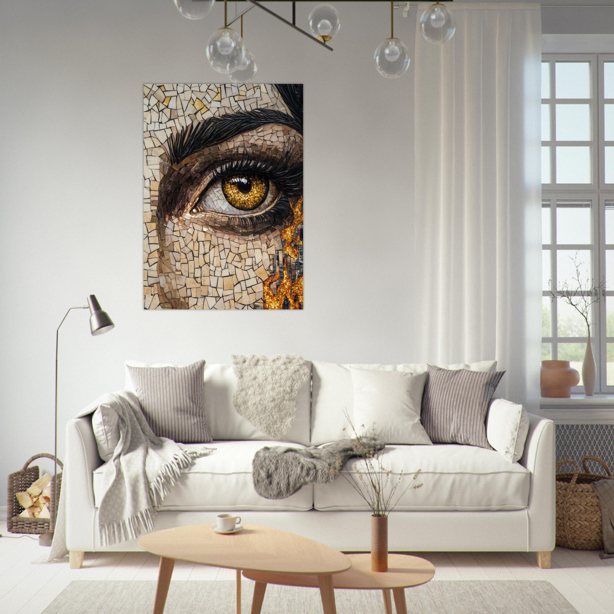 Fine Art Poster Portrait - The Oracles Forbidden Prophecy Byzantine Mosaic 2 - Shop Ai Art WebShop - Digital Art online Store