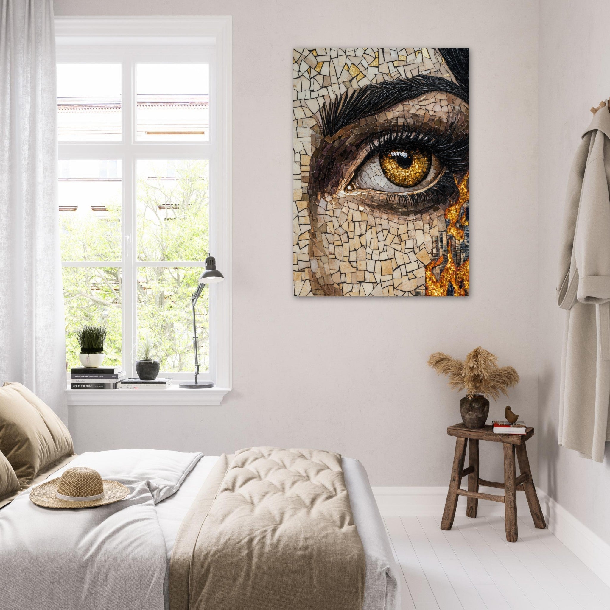Fine Art Poster Portrait - The Oracles Forbidden Prophecy Byzantine Mosaic 2 - Shop Ai Art WebShop - Digital Art online Store