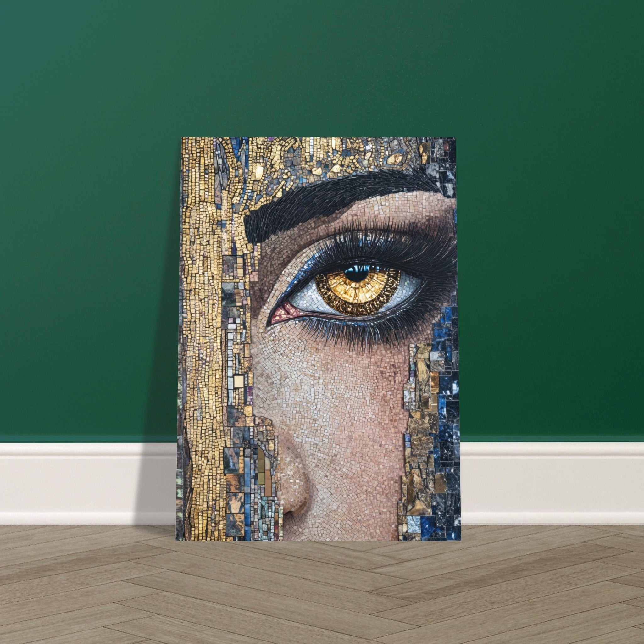 Fine Art Poster Portrait - The Oracles Forbidden Prophecy Byzantine Mosaic 6 - Shop Ai Art WebShop - Digital Art online Store