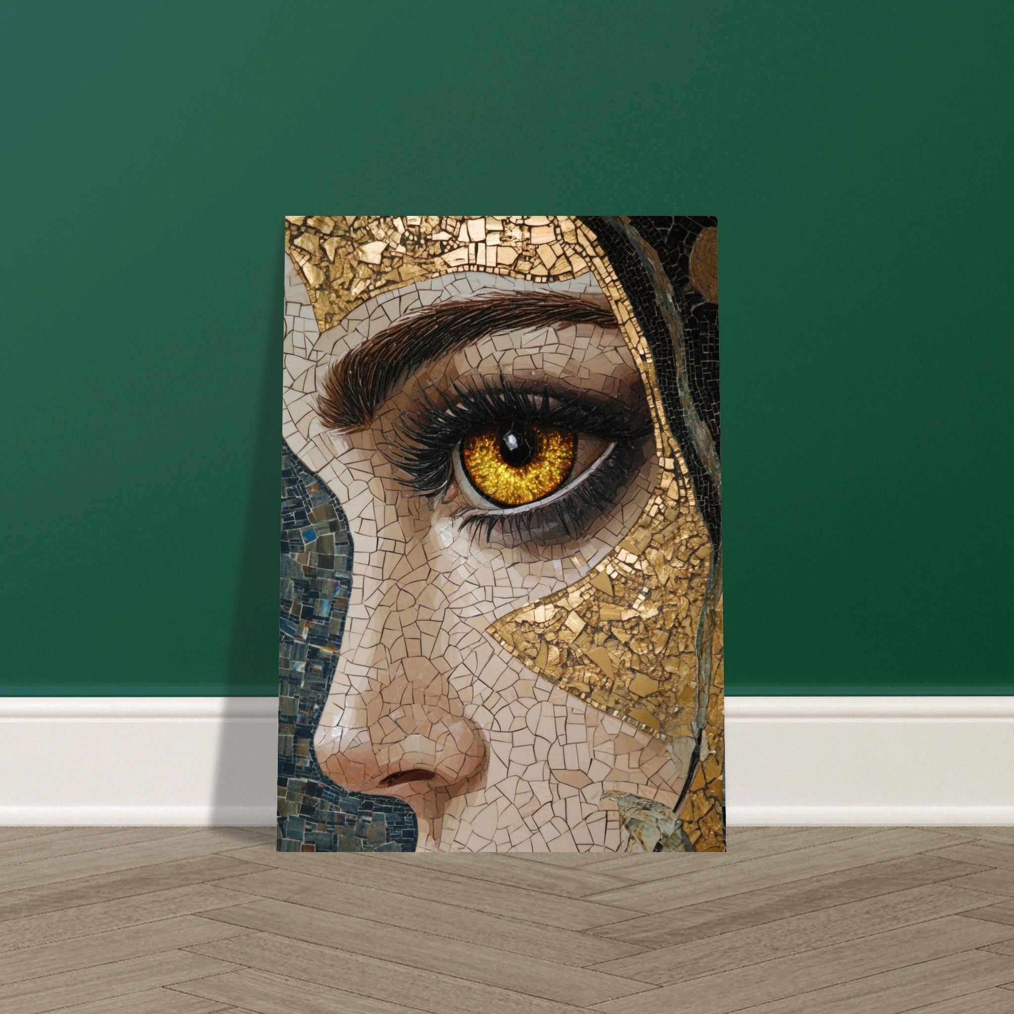 Fine Art Poster Portrait - The Oracles Forbidden Prophecy Byzantine Mosaic - Shop Ai Art WebShop - Digital Art online Store