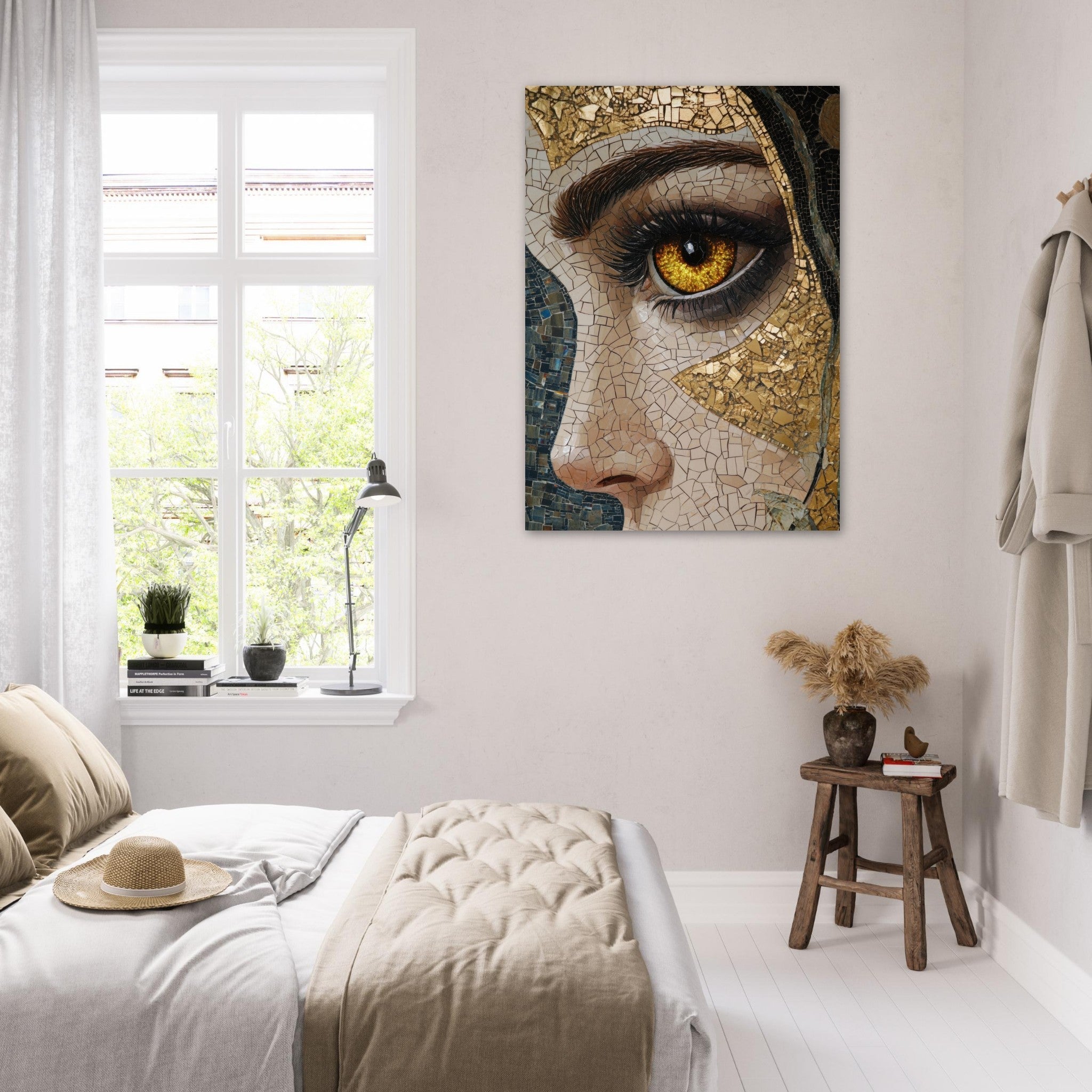 Fine Art Poster Portrait - The Oracles Forbidden Prophecy Byzantine Mosaic - Shop Ai Art WebShop - Digital Art online Store