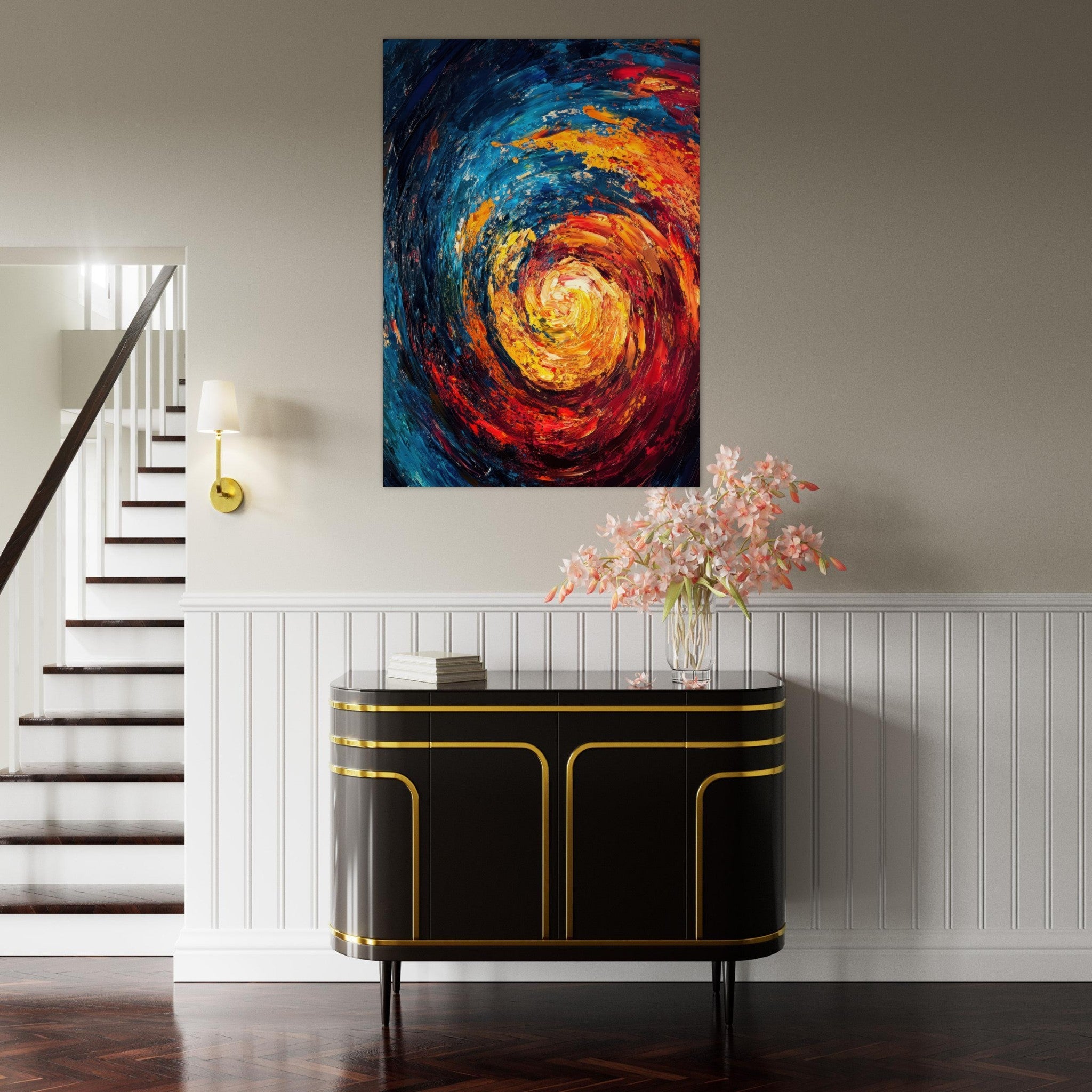 Fine Art Poster Portrait - Vortex of Emotions A swirling fusion of vagrant - Shop Ai Art WebShop - Digital Art online Store