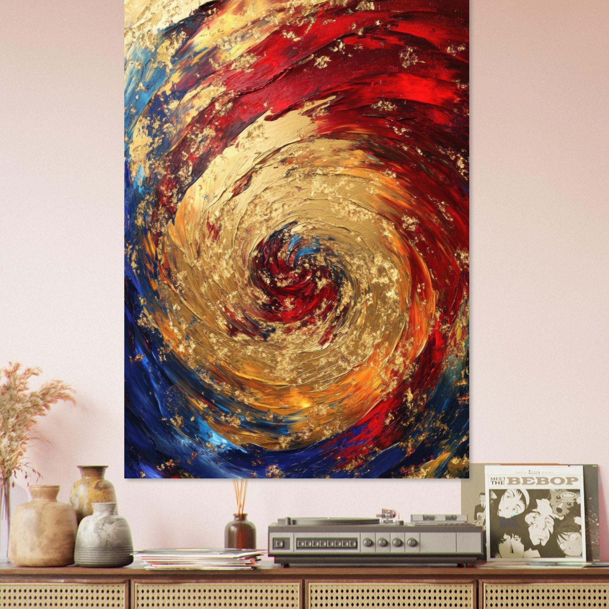 Fine Art Poster Portrait - Vortex of Emotions A swirling fusion of vagrant 2 - Shop Ai Art WebShop - Digital Art online Store