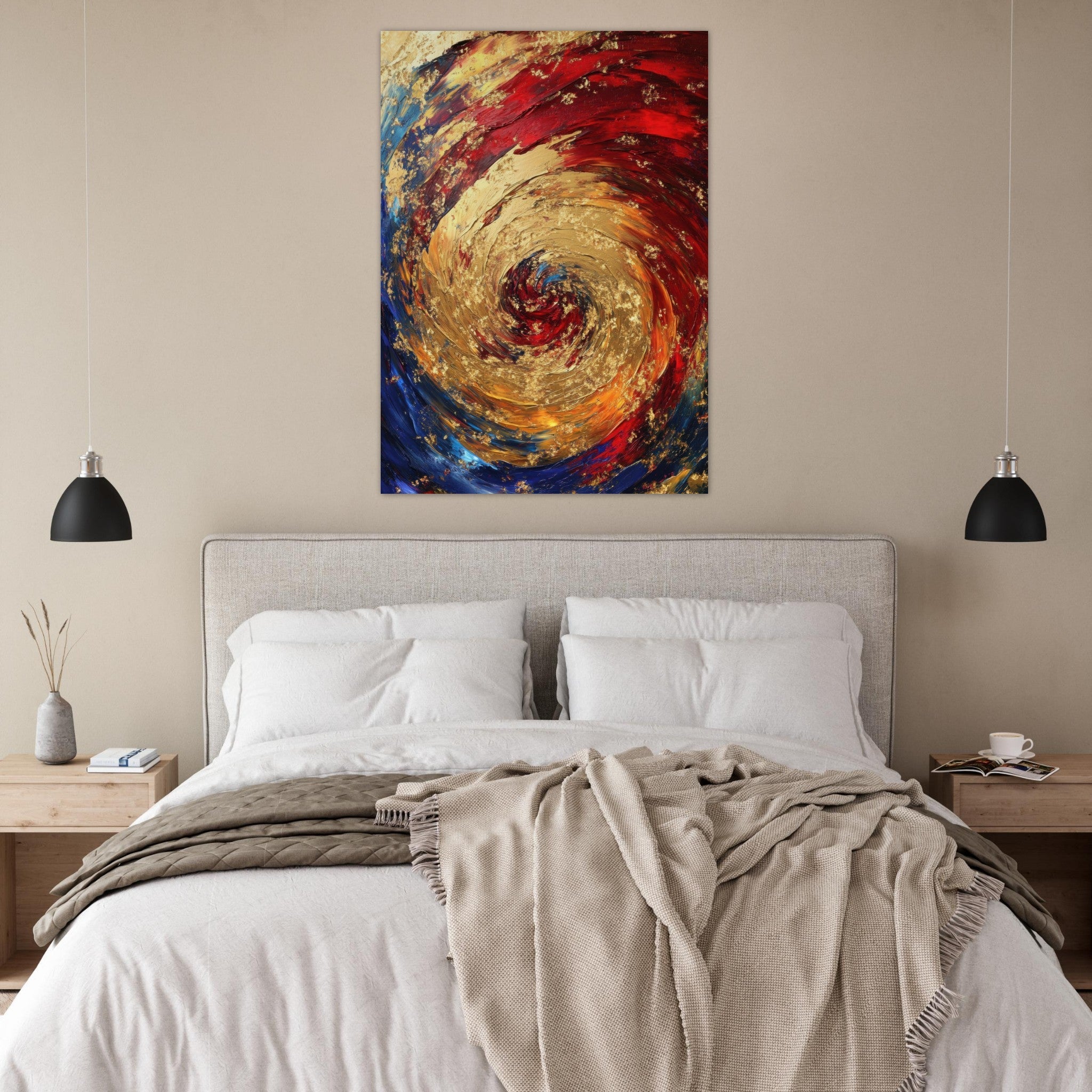 Fine Art Poster Portrait - Vortex of Emotions A swirling fusion of vagrant 2 - Shop Ai Art WebShop - Digital Art online Store