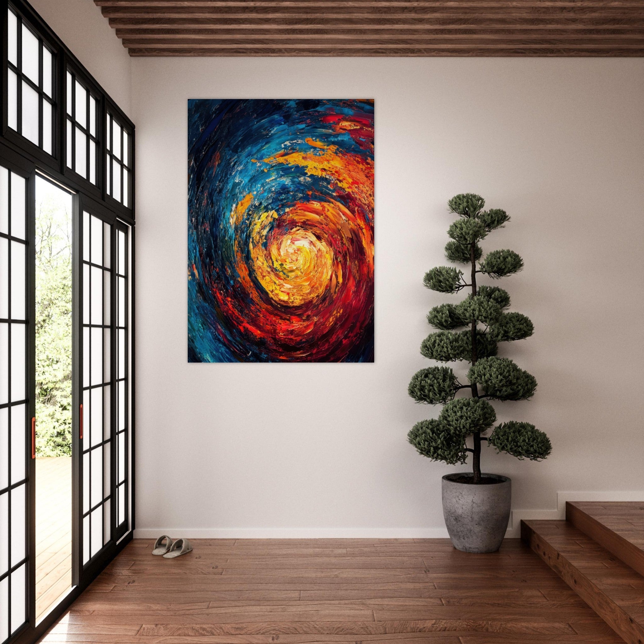 Fine Art Poster Portrait - Vortex of Emotions A swirling fusion of vagrant - Shop Ai Art WebShop - Digital Art online Store