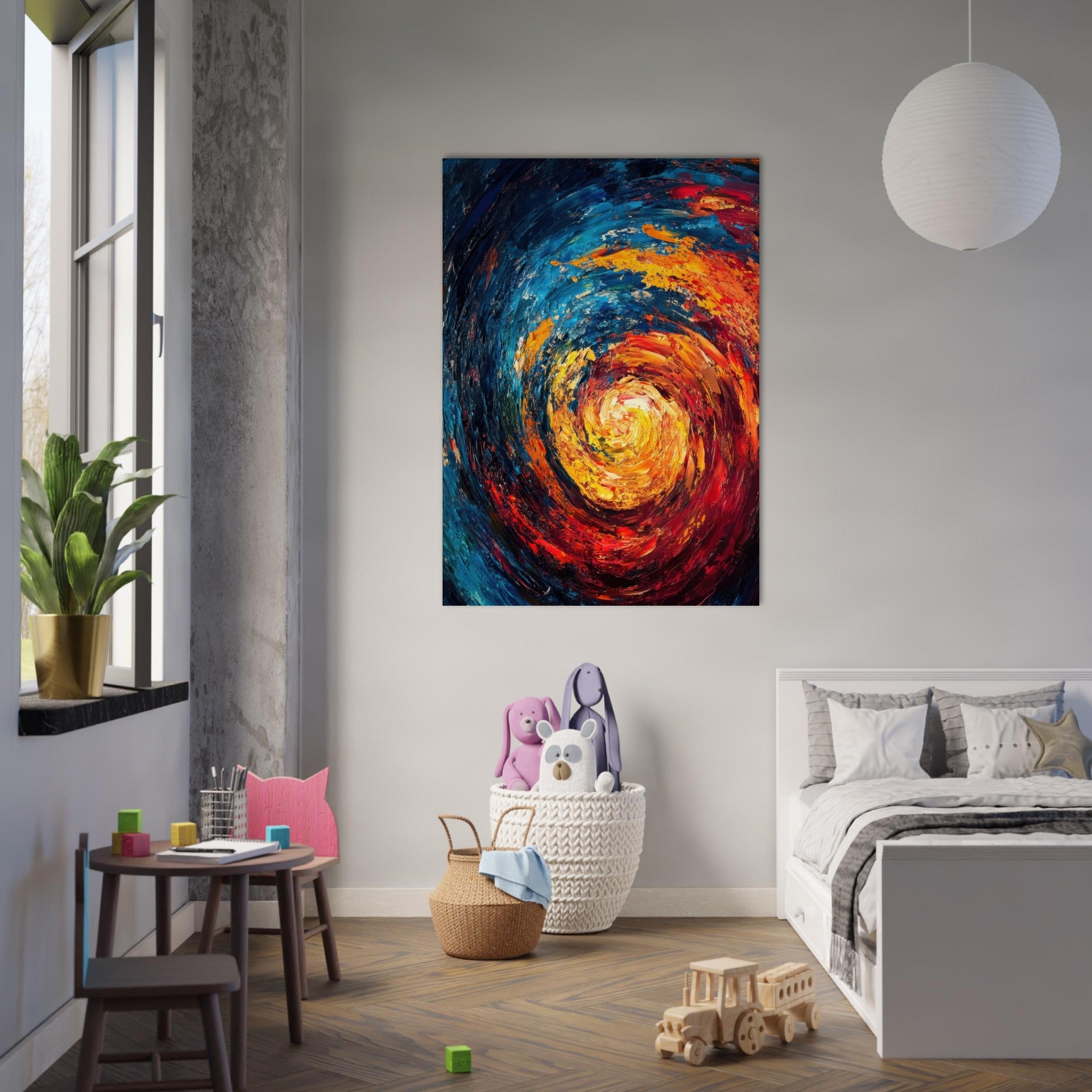 Fine Art Poster Portrait - Vortex of Emotions A swirling fusion of vagrant - Shop Ai Art WebShop - Digital Art online Store