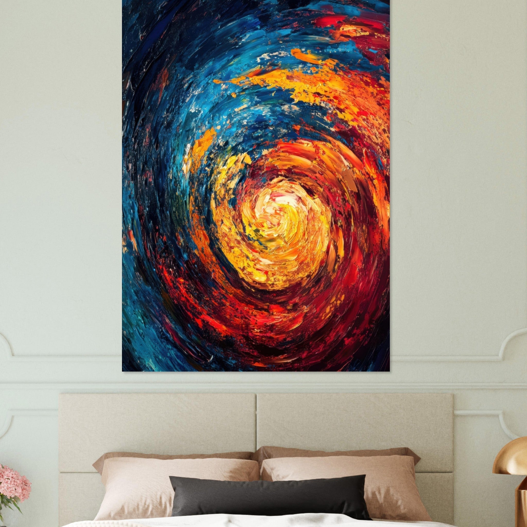 Fine Art Poster Portrait - Vortex of Emotions A swirling fusion of vagrant - Shop Ai Art WebShop - Digital Art online Store