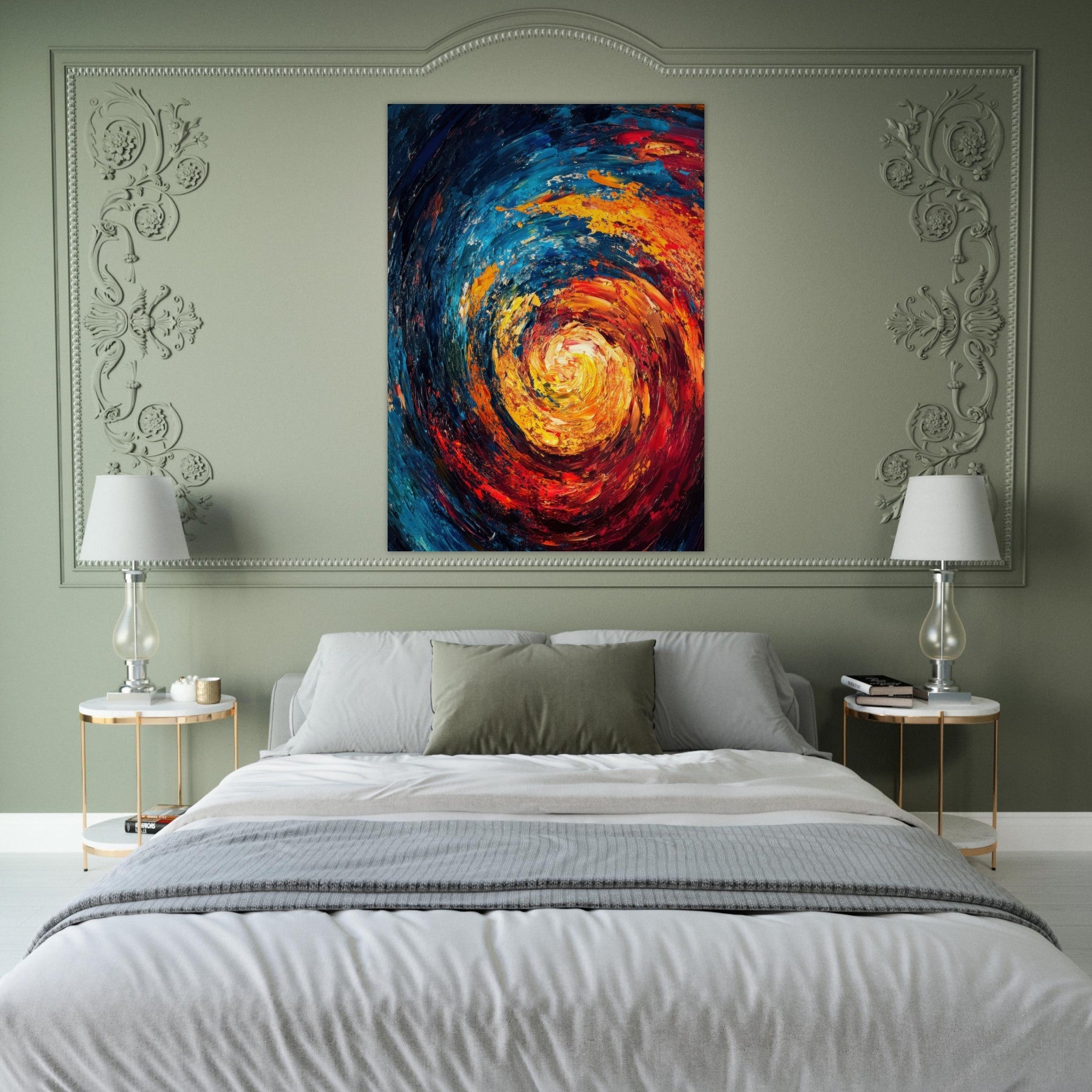 Fine Art Poster Portrait - Vortex of Emotions A swirling fusion of vagrant - Shop Ai Art WebShop - Digital Art online Store