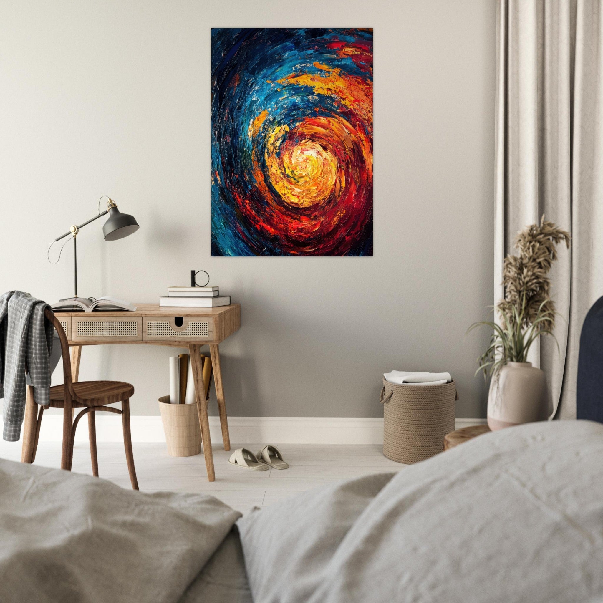 Fine Art Poster Portrait - Vortex of Emotions A swirling fusion of vagrant - Shop Ai Art WebShop - Digital Art online Store