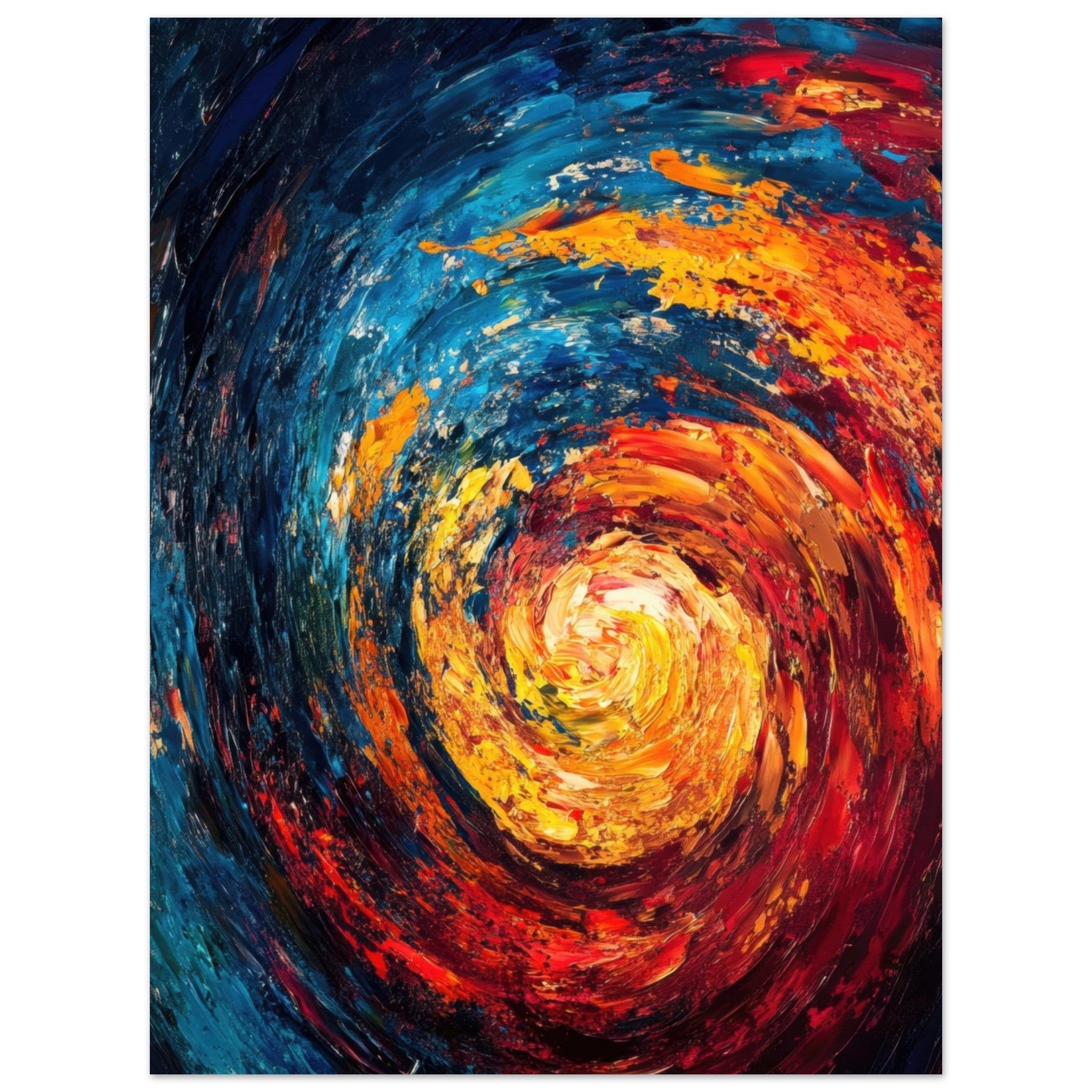 Fine Art Poster Portrait - Vortex of Emotions A swirling fusion of vagrant - Shop Ai Art WebShop - Digital Art online Store