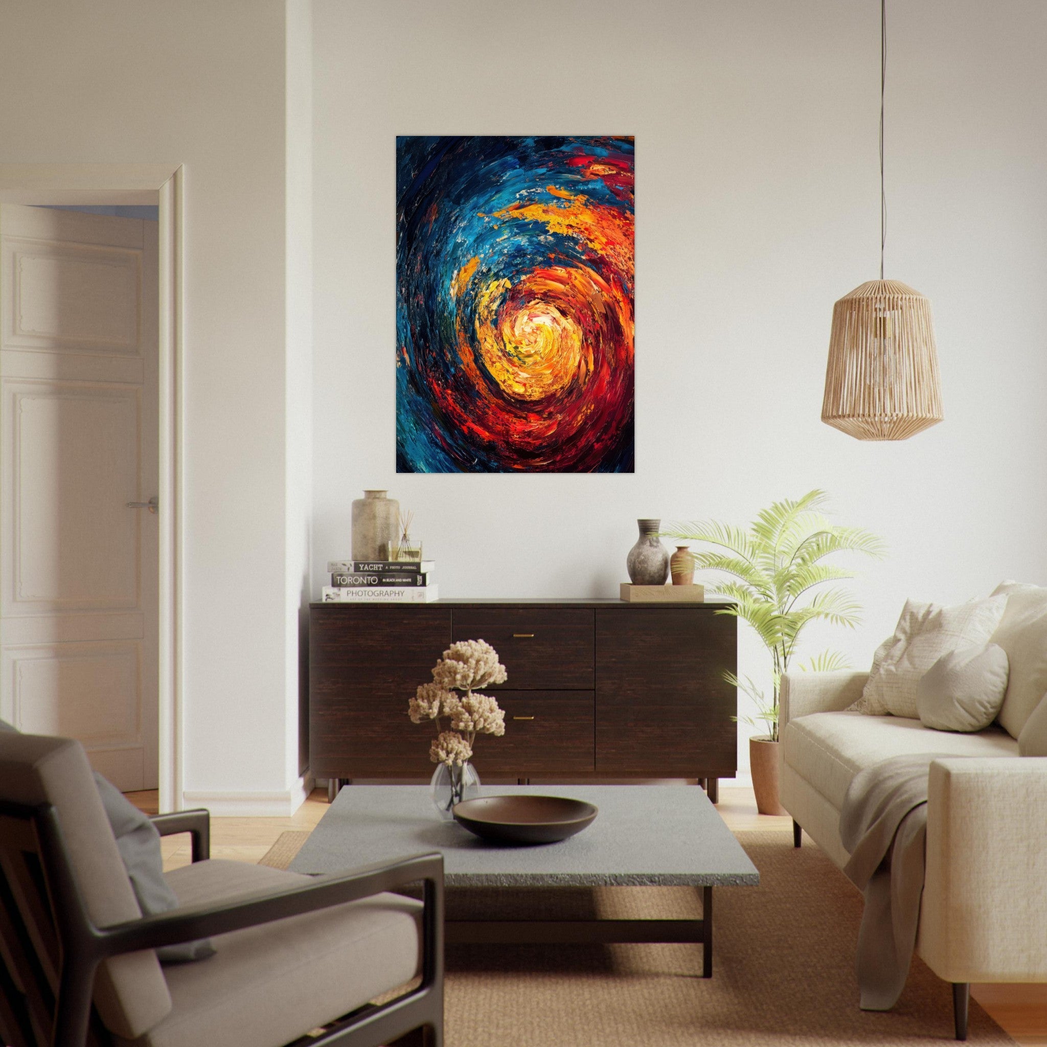Fine Art Poster Portrait - Vortex of Emotions A swirling fusion of vagrant - Shop Ai Art WebShop - Digital Art online Store