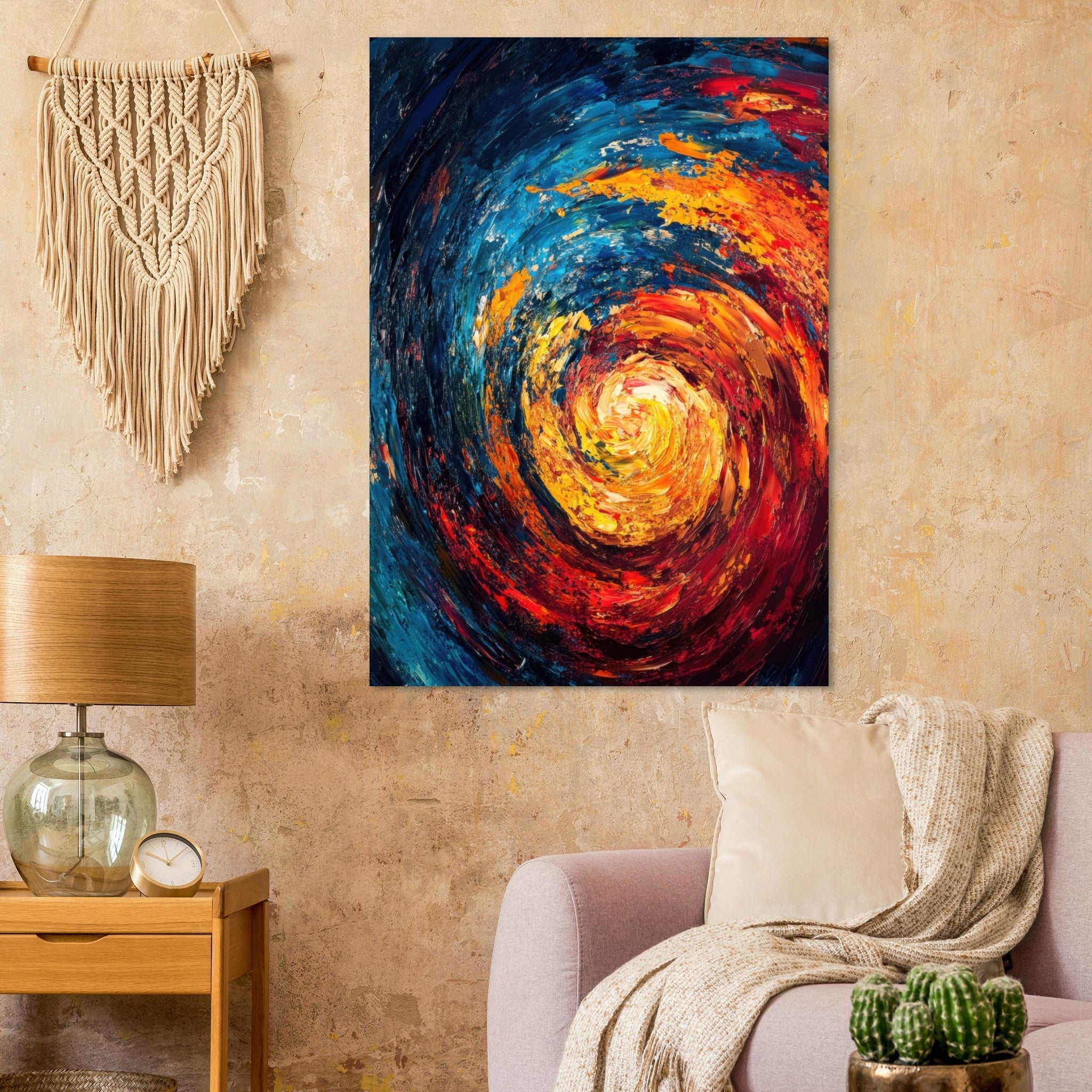 Fine Art Poster Portrait - Vortex of Emotions A swirling fusion of vagrant - Shop Ai Art WebShop - Digital Art online Store