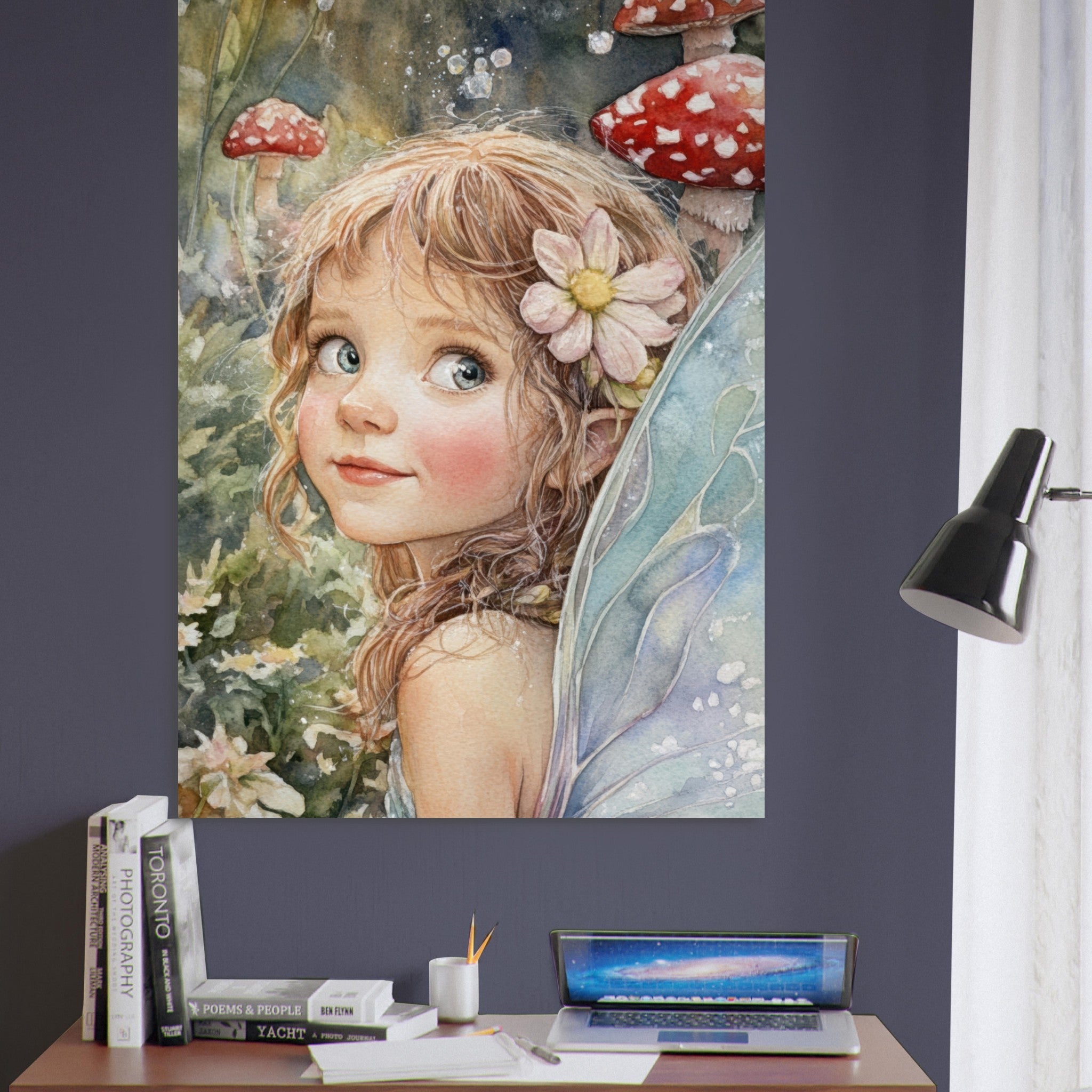 Fine Art Poster Portrait - Watercolor Faerie Glade Watercolor Over - the - Thou 3 - Shop Ai Art WebShop - Digital Art online Store