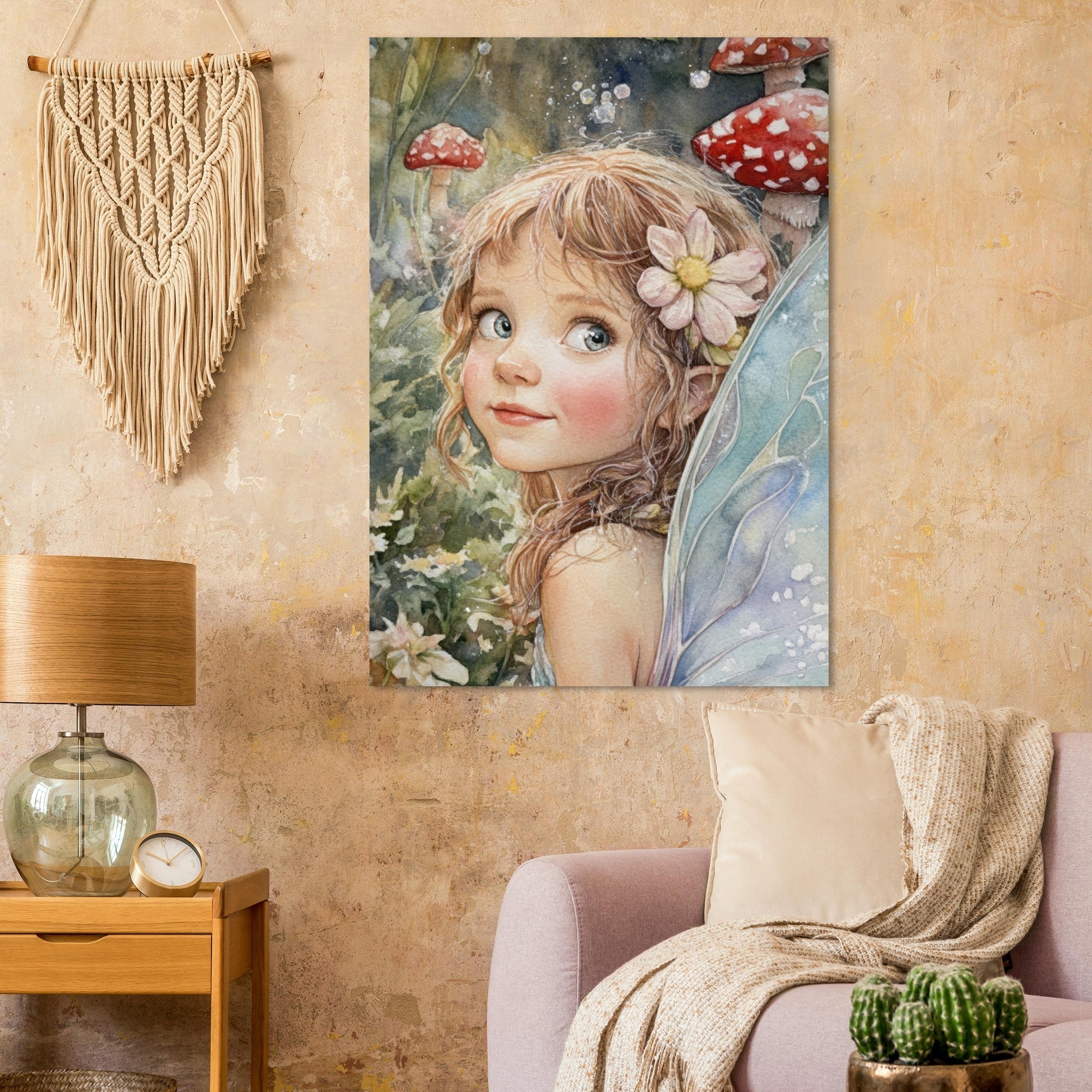 Fine Art Poster Portrait - Watercolor Faerie Glade Watercolor Over - the - Thou 3 - Shop Ai Art WebShop - Digital Art online Store