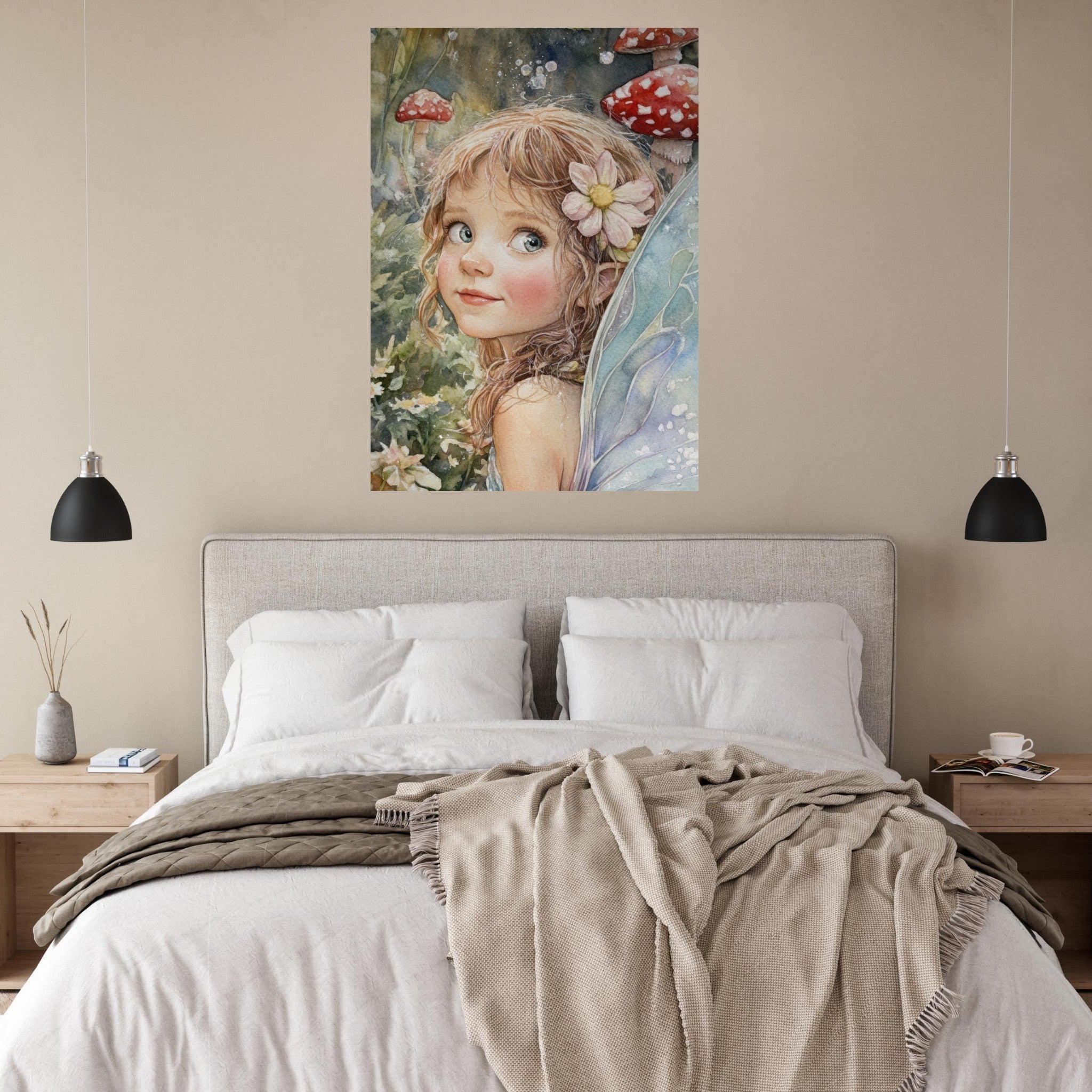 Fine Art Poster Portrait - Watercolor Faerie Glade Watercolor Over - the - Thou 3 - Shop Ai Art WebShop - Digital Art online Store