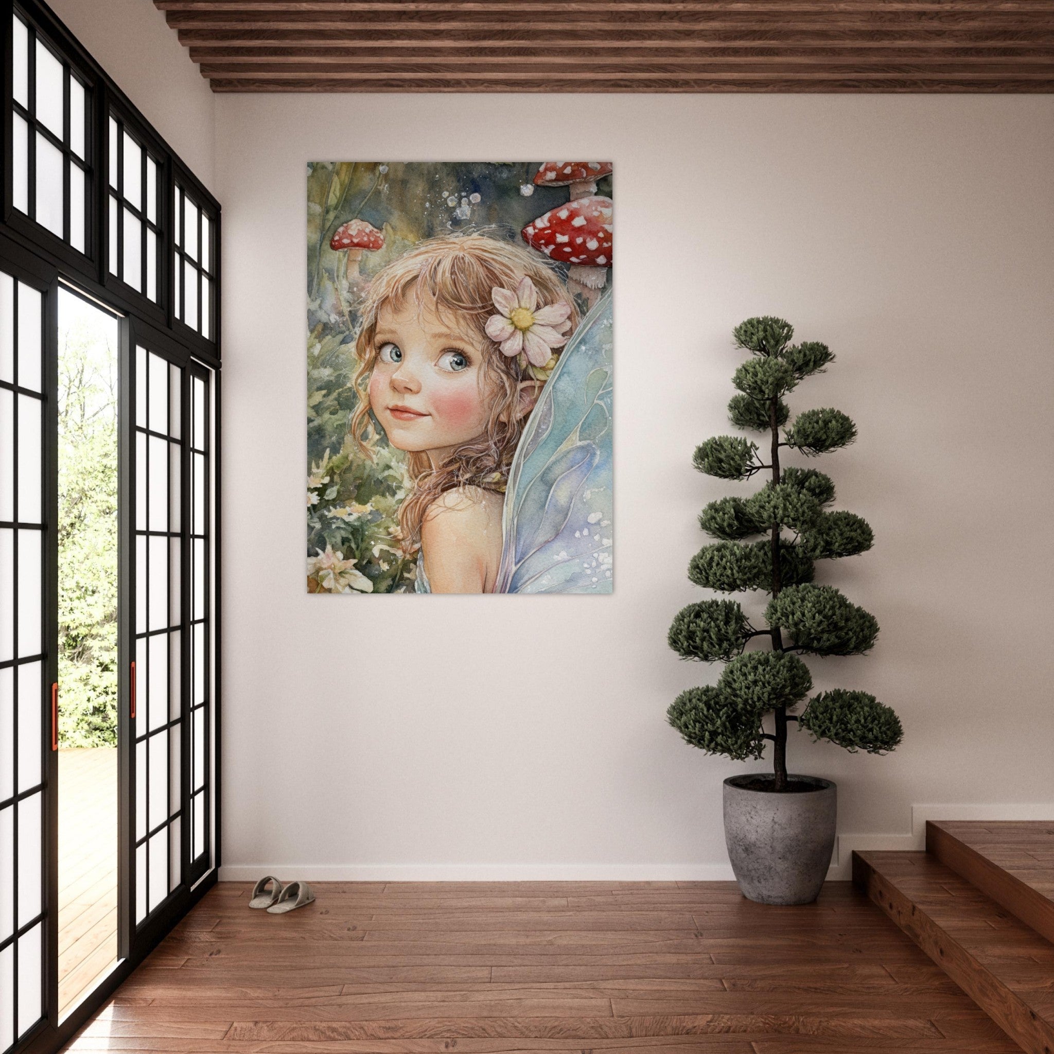 Fine Art Poster Portrait - Watercolor Faerie Glade Watercolor Over - the - Thou 3 - Shop Ai Art WebShop - Digital Art online Store