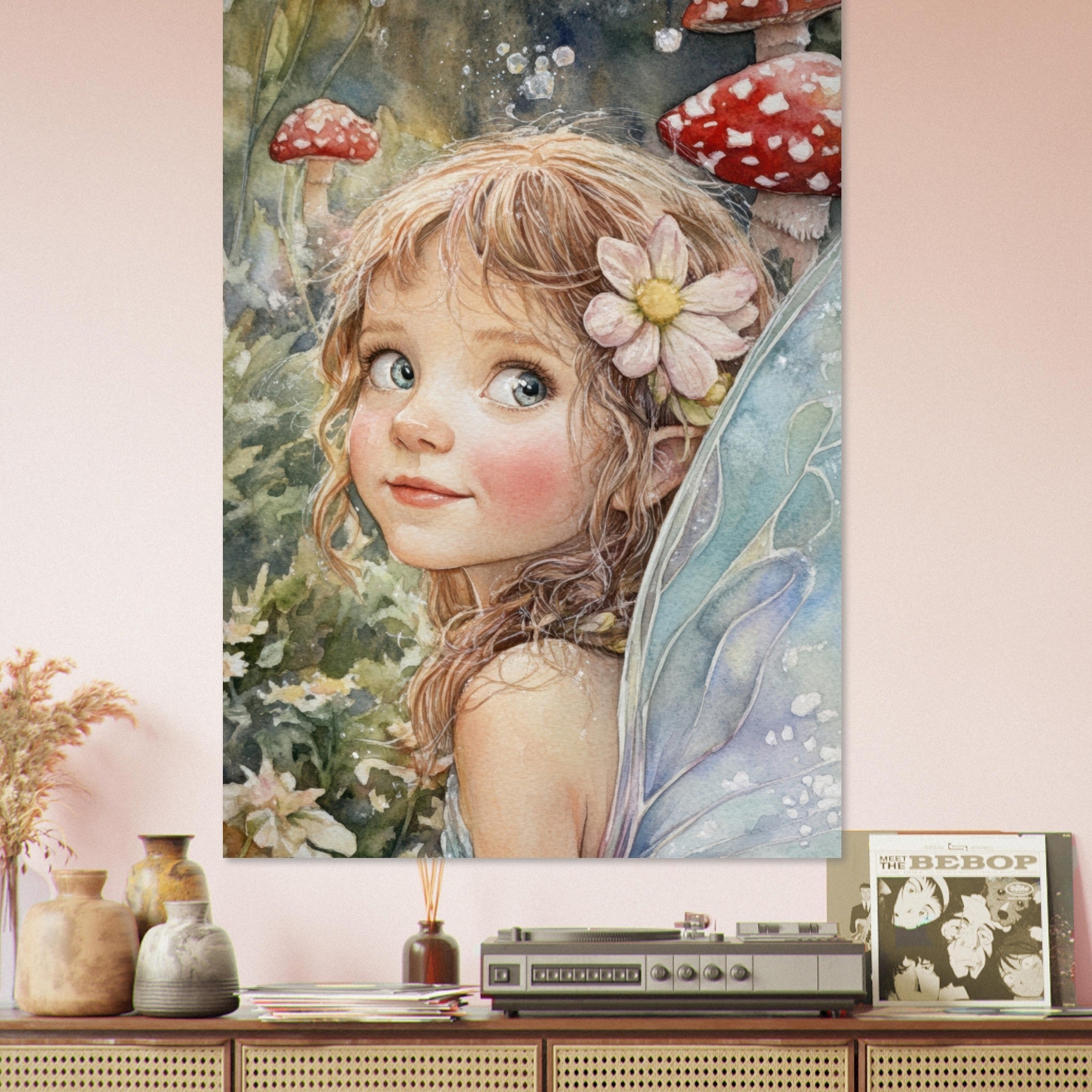 Fine Art Poster Portrait - Watercolor Faerie Glade Watercolor Over - the - Thou 3 - Shop Ai Art WebShop - Digital Art online Store